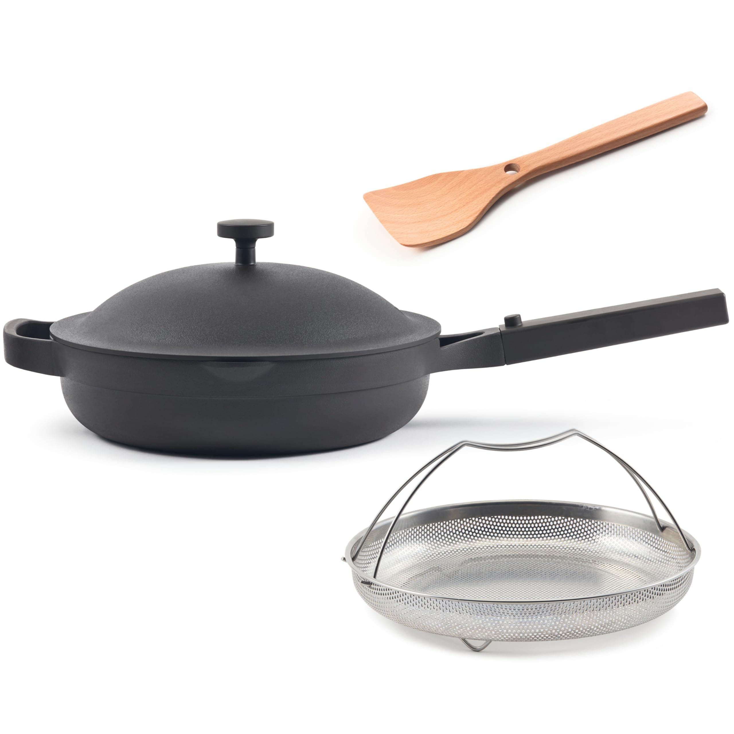 Our Place Always Pan 2.0 | 10.5" Ceramic Pan with Modular Lid, Steamer Basket & Spatula | Patented 10-in-1 Nonstick, Non-Toxic Cookware Made Without PFAS | Induction & Oven-Safe up to 450°F | Char