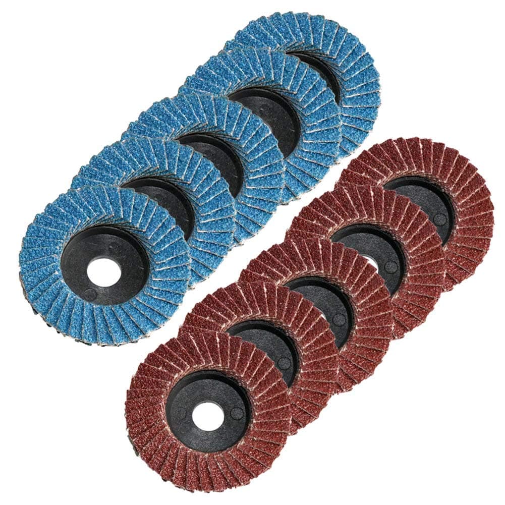 FPPO 2" 10PCS Grinding Wheel Flap Discs for 2-inch Mini Air Angle Grinder, for Metal Wood and Plastic polishing 80 Grit,Power-Operated Grinding Wheels