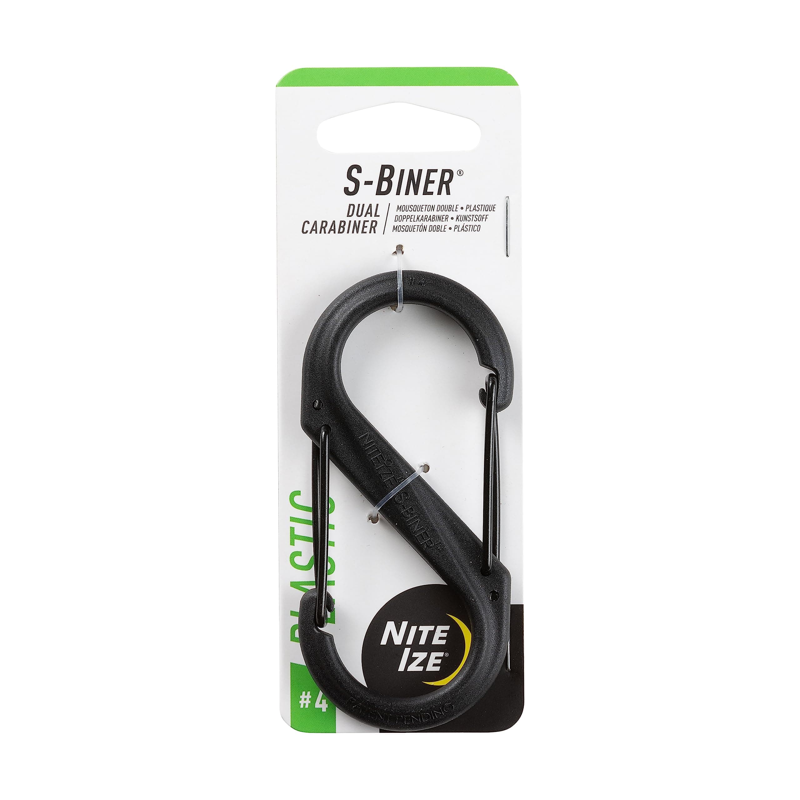 Nite Ize S-Biner Plastic Dual Carabiner #4 Black