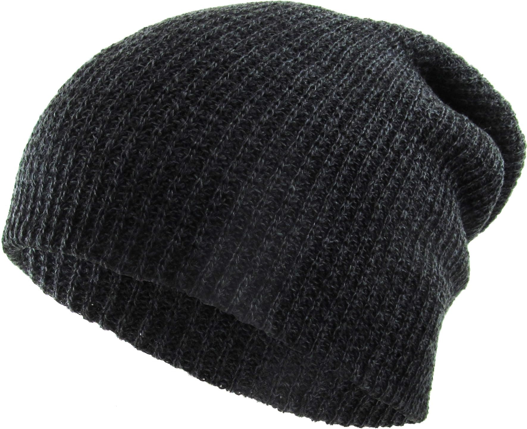Ribbed Knit Cuffed Beanie Thick Winter Ski Hat Skully Winter Warm Mens Womens Unisex
