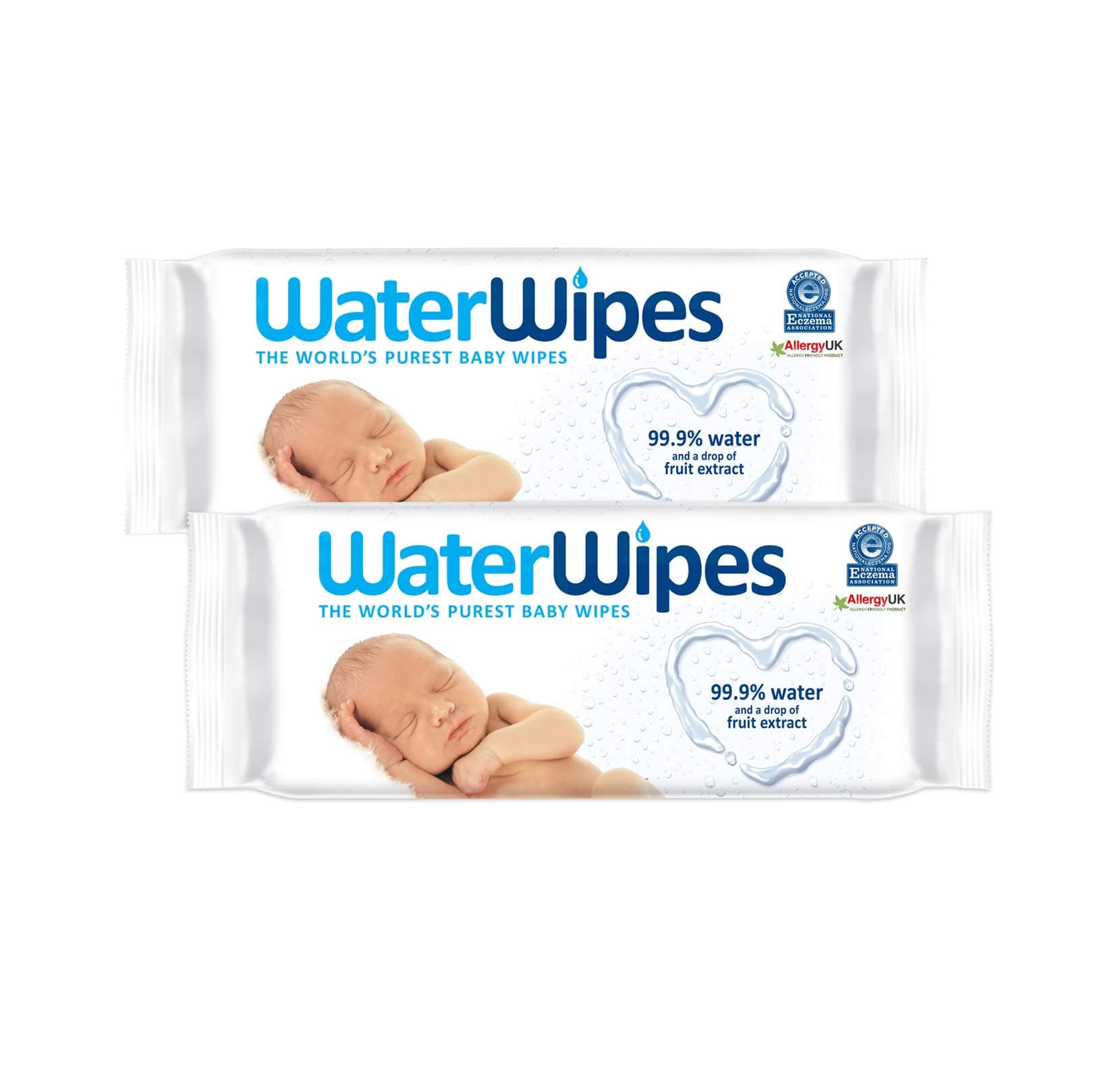 Water Wipes Baby Wipes, White, Grapefruit, 60 Wipes (Pack of 2)