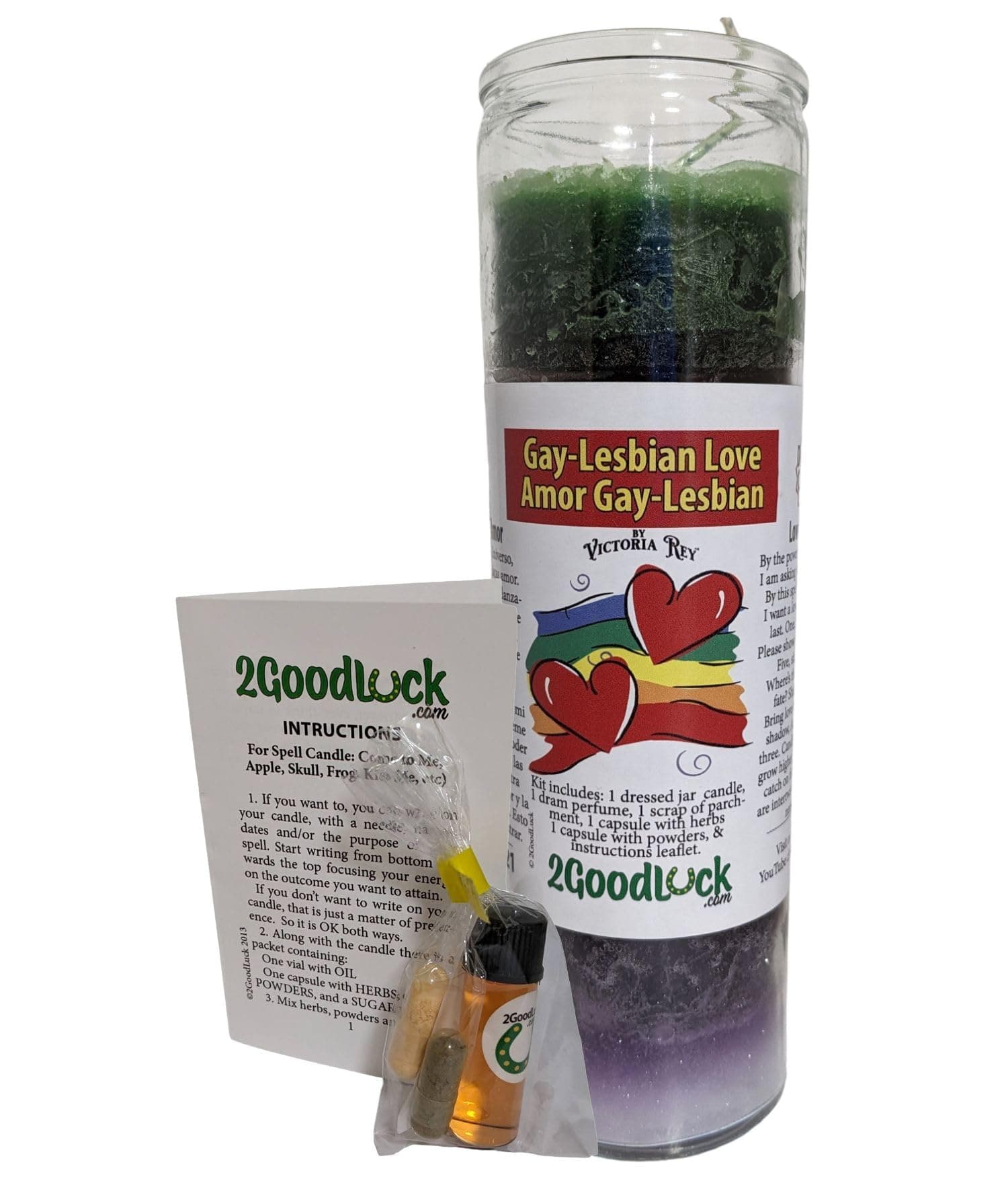 Gay Love Dressed Candle Kit - Kit de Veladora Preparada Amor Gay 7 Colors