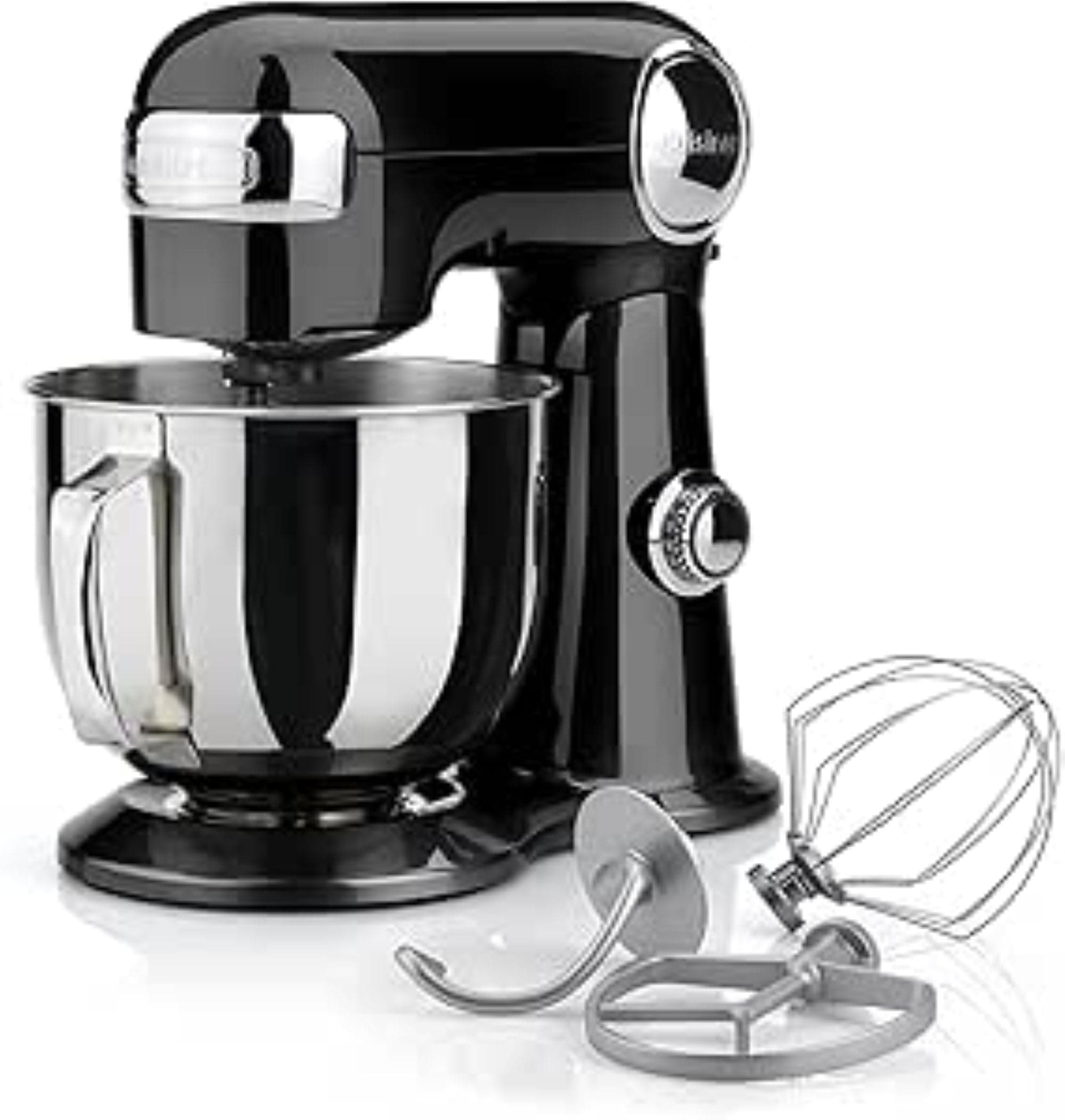 CuisinartStand Mixer 12 speed settings Whisk, flat paddle, Kneading dough Splash guard High lift lever Easy to use & clean 5.2L bowl Stainless steel SM50