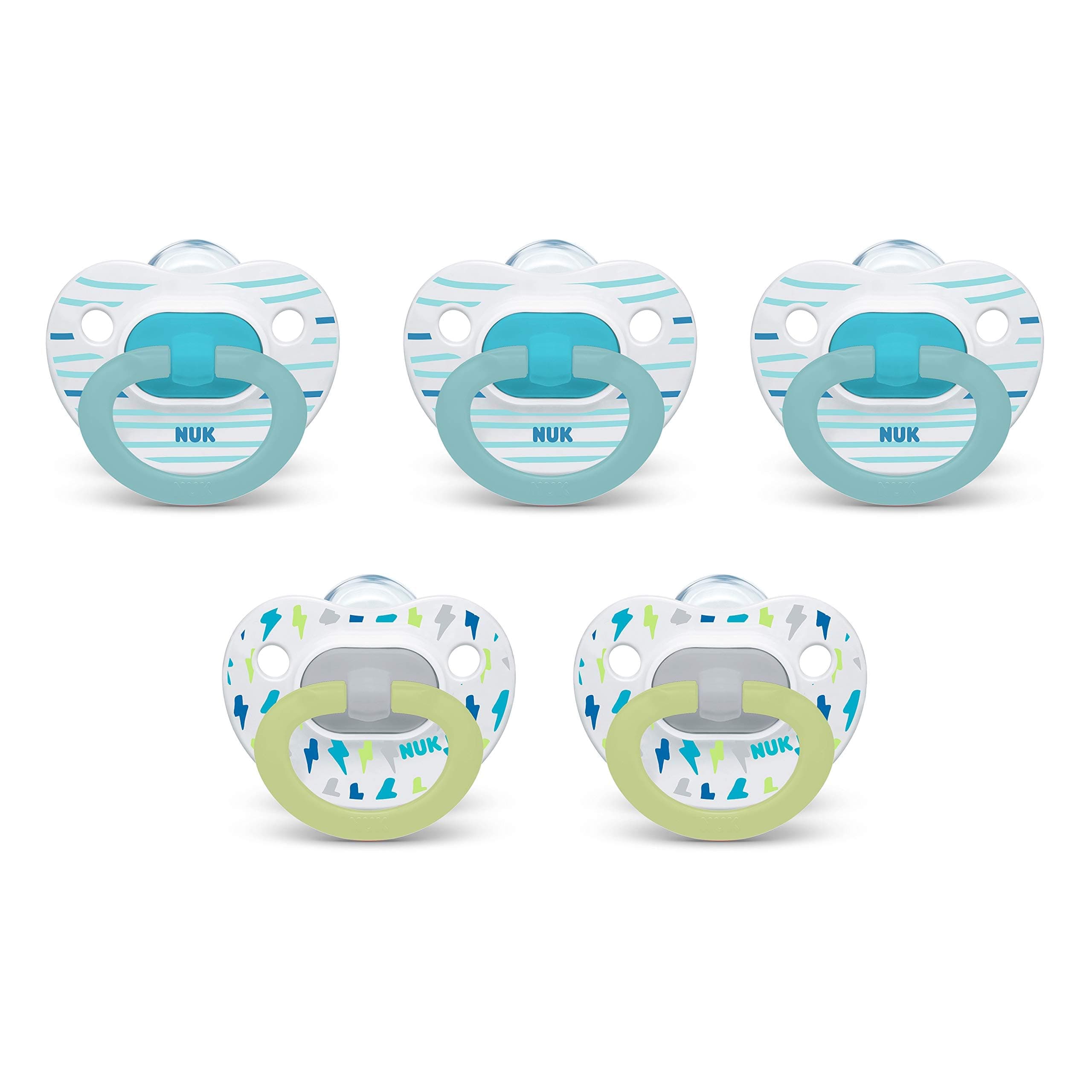 NUK Orthodontic Pacifiers, 6-18 Months, 5-Pack