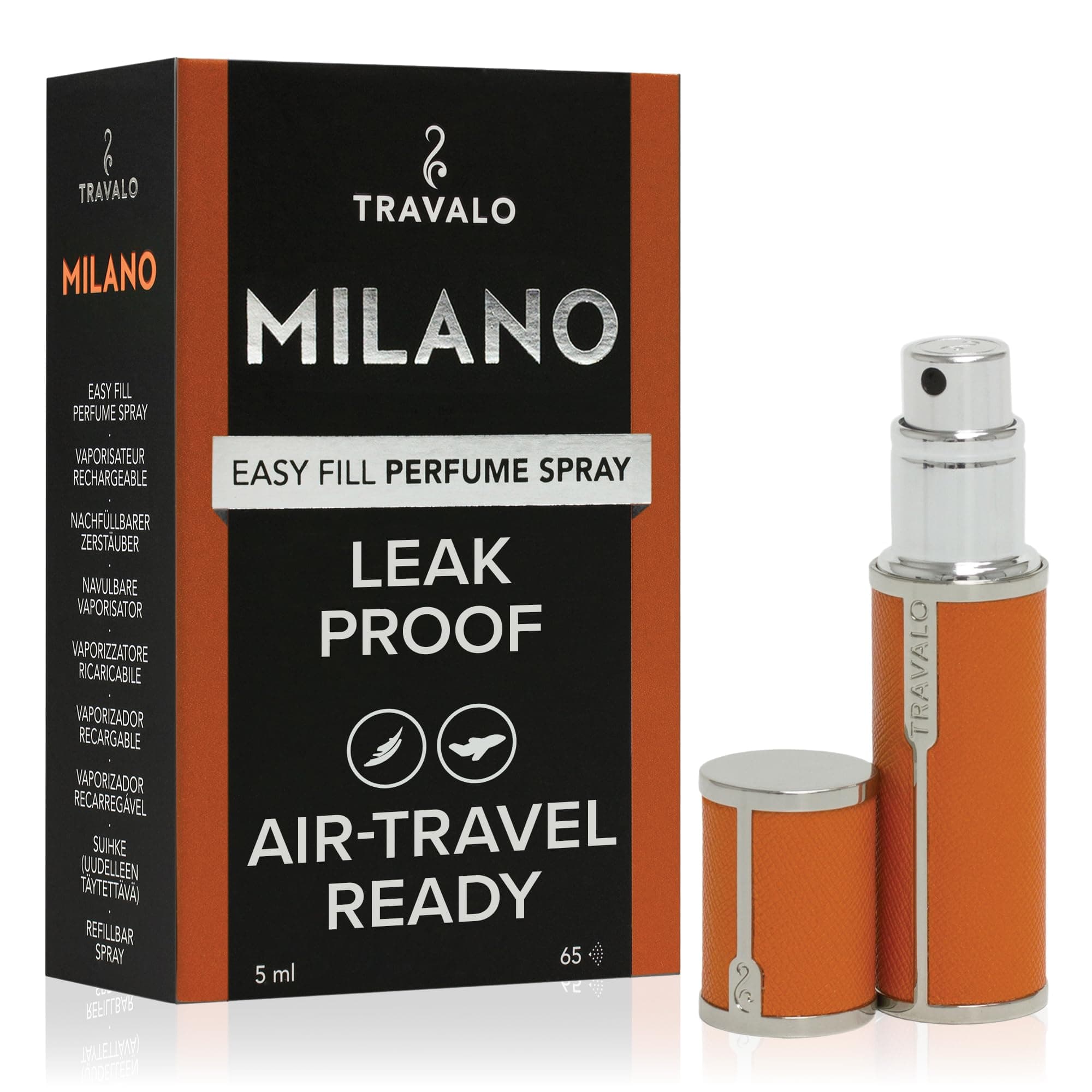 Travalo Milano HD Elegance Refill Perfume Spray, Orange
