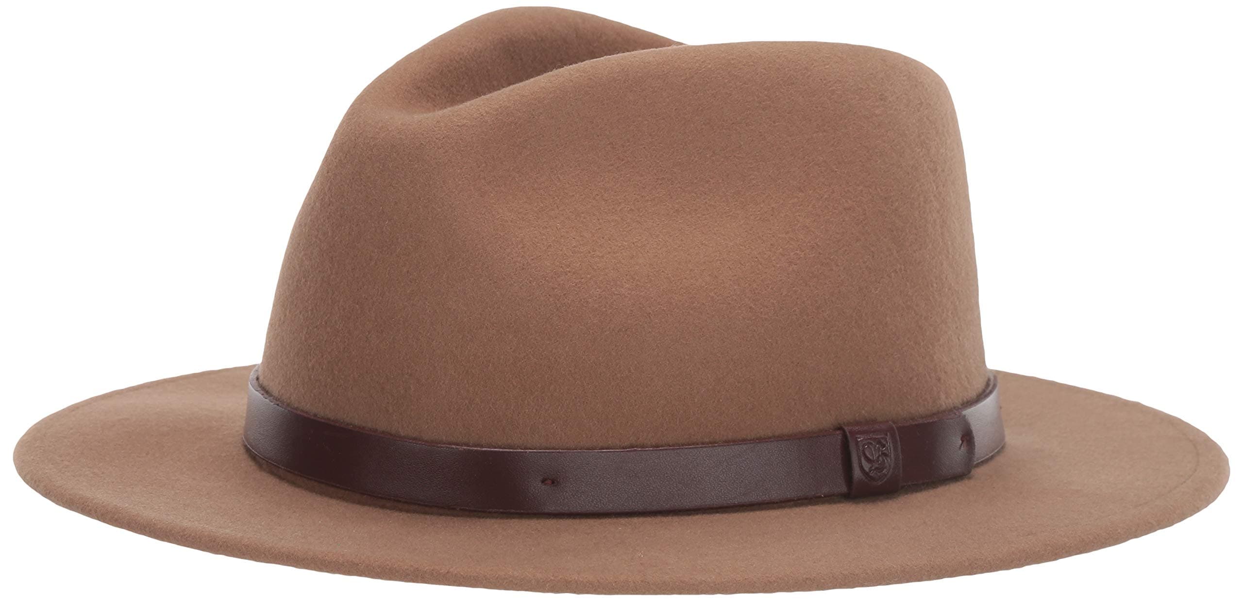 Brixton Men's Messer Medium Brim Felt Fedora Hat