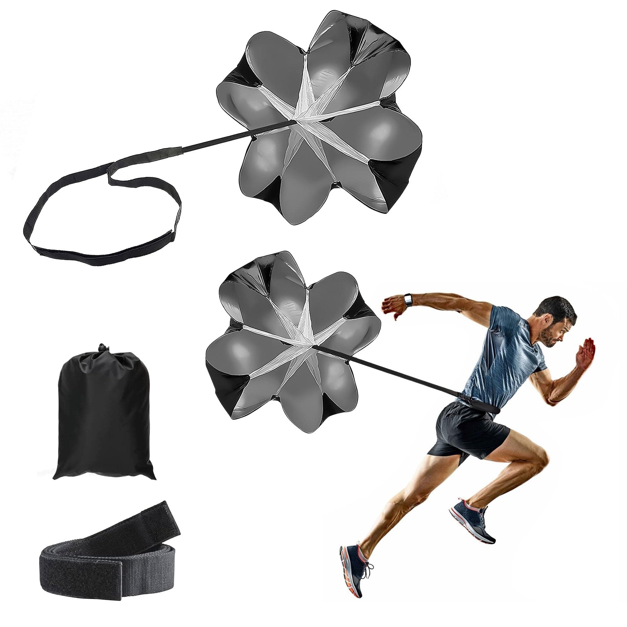 "N/A" SooGree Running Parachute Speed Training 56 inch Speed Training Resistance Parachute for Kids Youth and Adults Weight Bearing Running and Fitness Core Strength Training