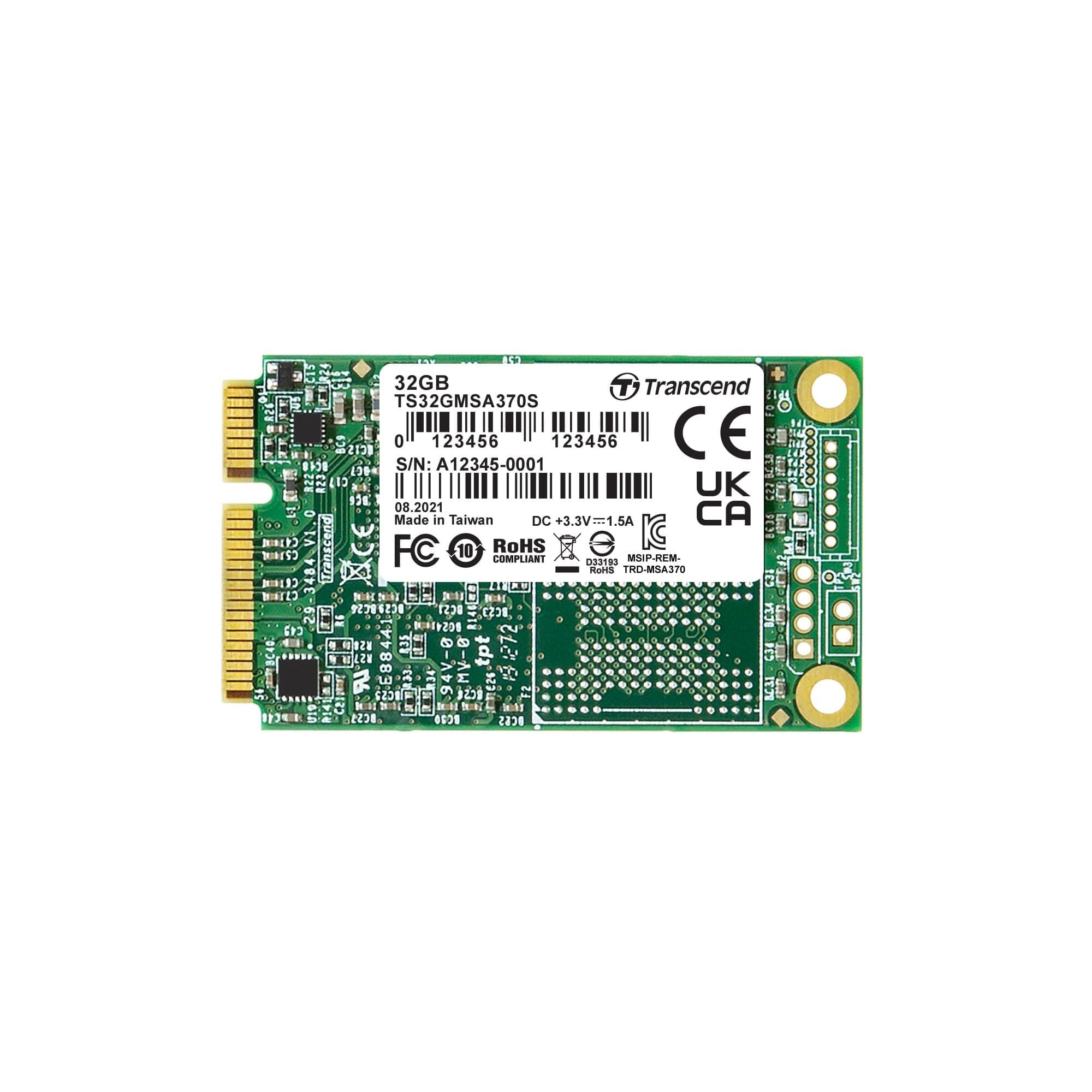 TS32GMSA370S 32GB | mSATA MLC NAND flash SSD 370S SATA III 6Gb/s interface