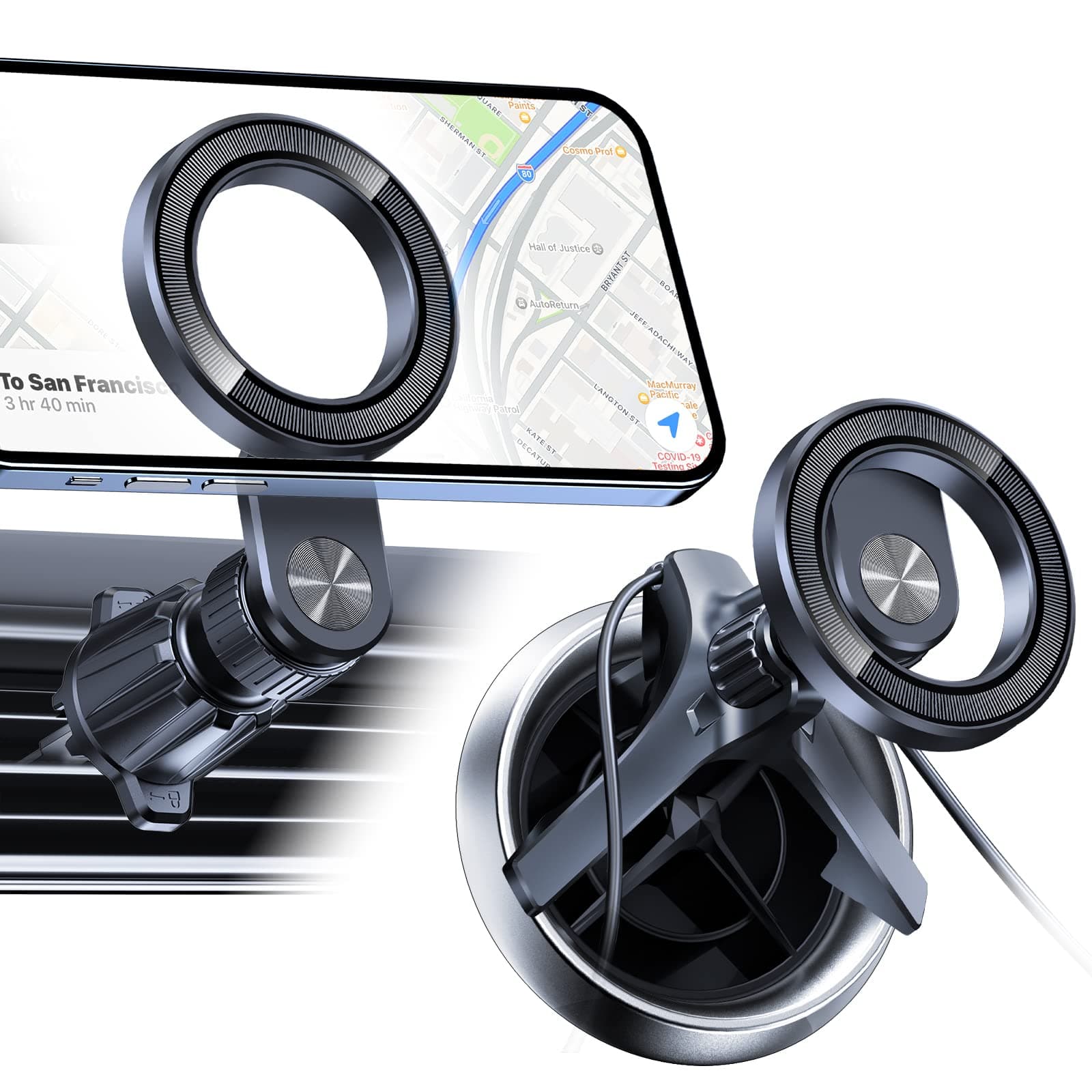 for MagSafe Car Mount, 360° Adjustable 17 N52 Strong Magnets, Air Vent Phone Mount Compatible with iPhone 12-17 Series and Phones with MagSafe Case