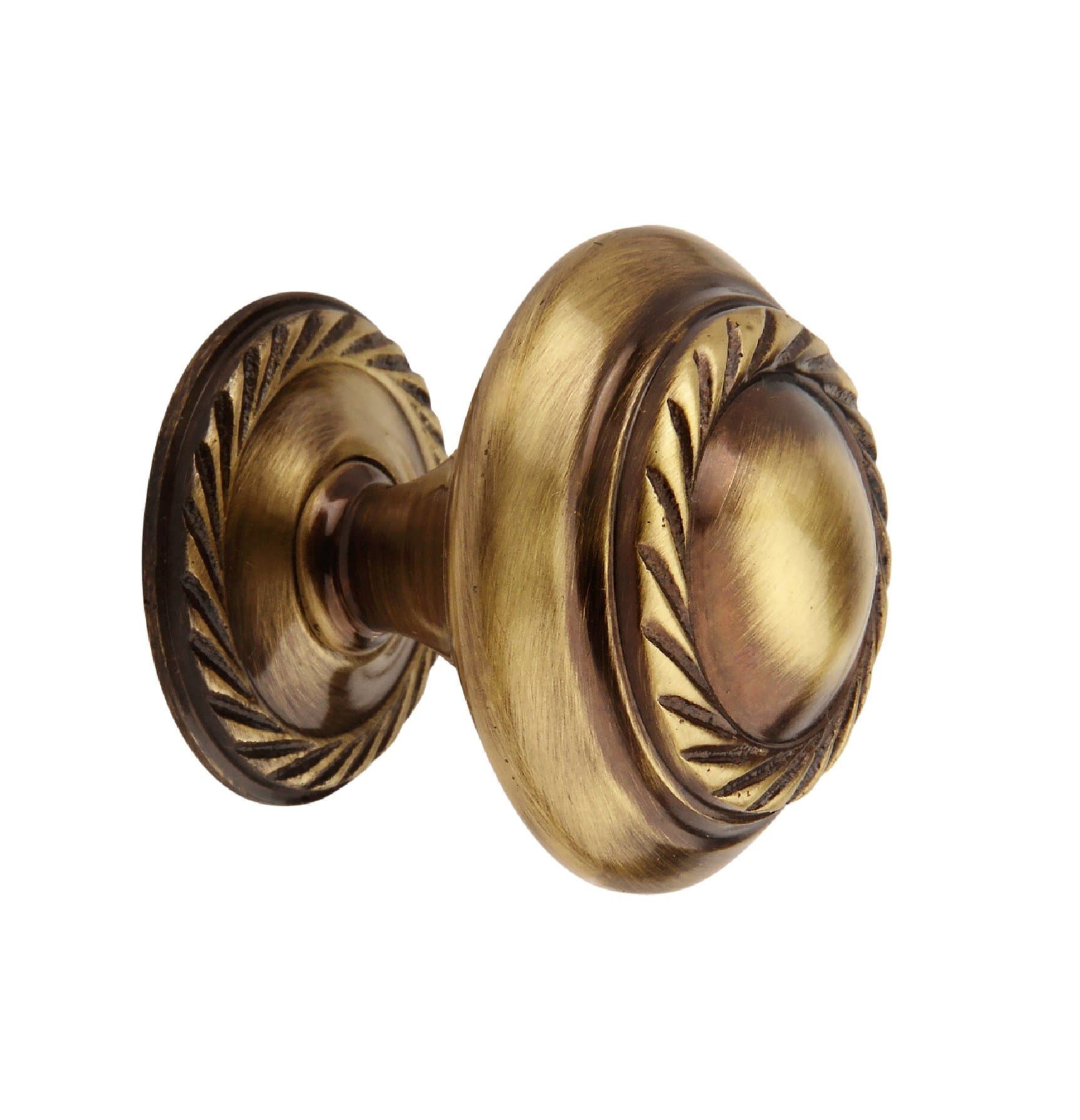 HOBKNOBS (Single Georgian Antique Brass (38 mm Dia) - Brownish Gold