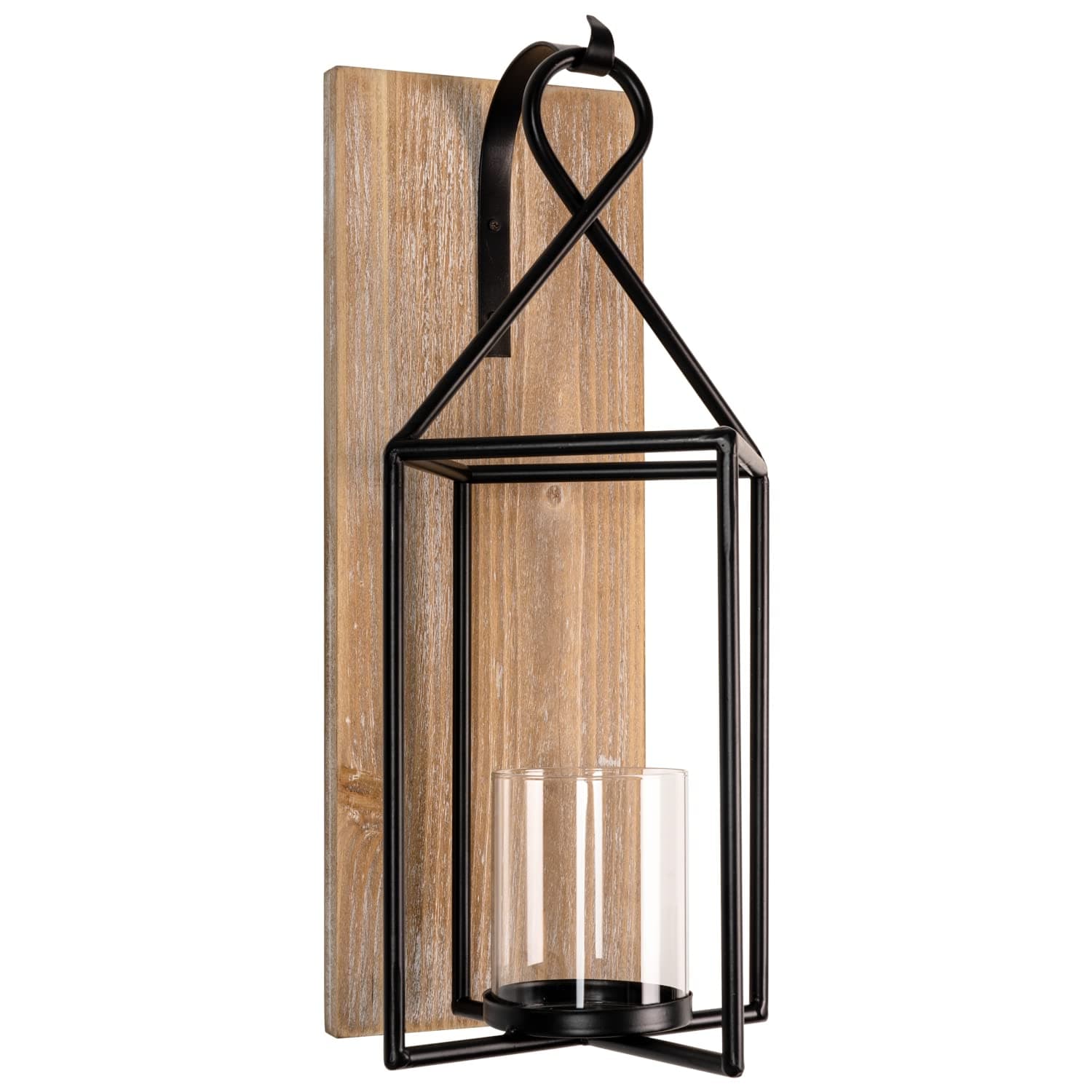 Candle Sconce, Decorative Hanging Candle Lantern with Windproof Glass Holder