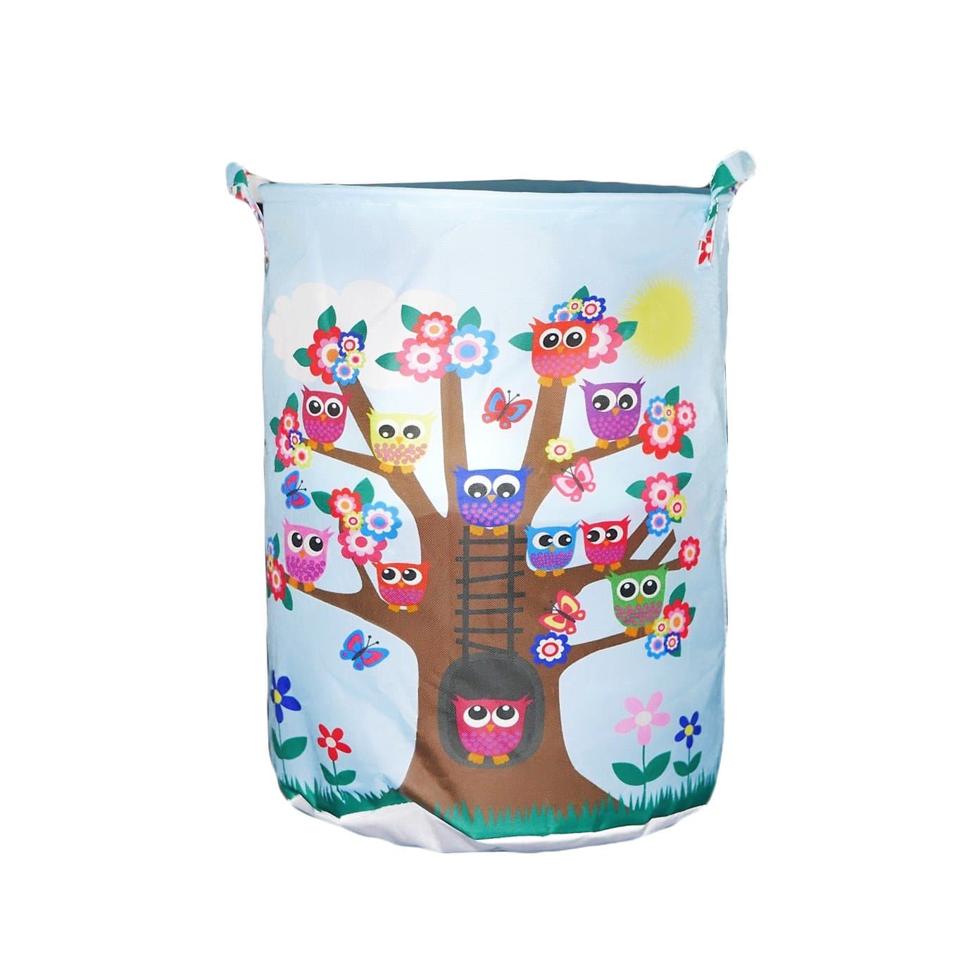 Children's Laundry Toy Hamper, Storage Basket, Waterproof, Durable, Fabric, Collapsible (Tree)