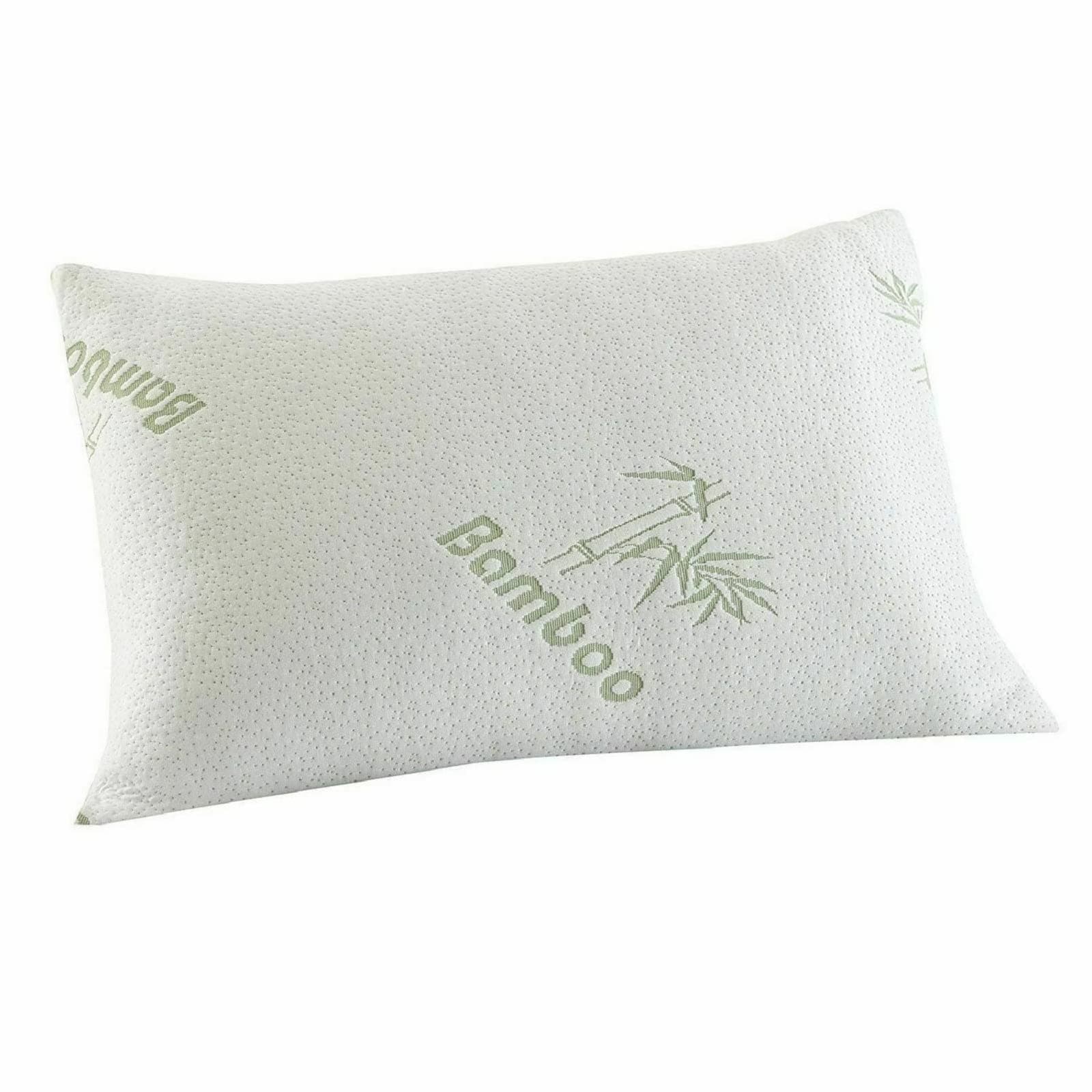 voice 7 Pack-2 Memory Foam Bamboo Pillow (70 x 40 cm) Head Neck Support Anti-Allergy & Anti Bacterial Orthopedic Pillows with Removable Cover