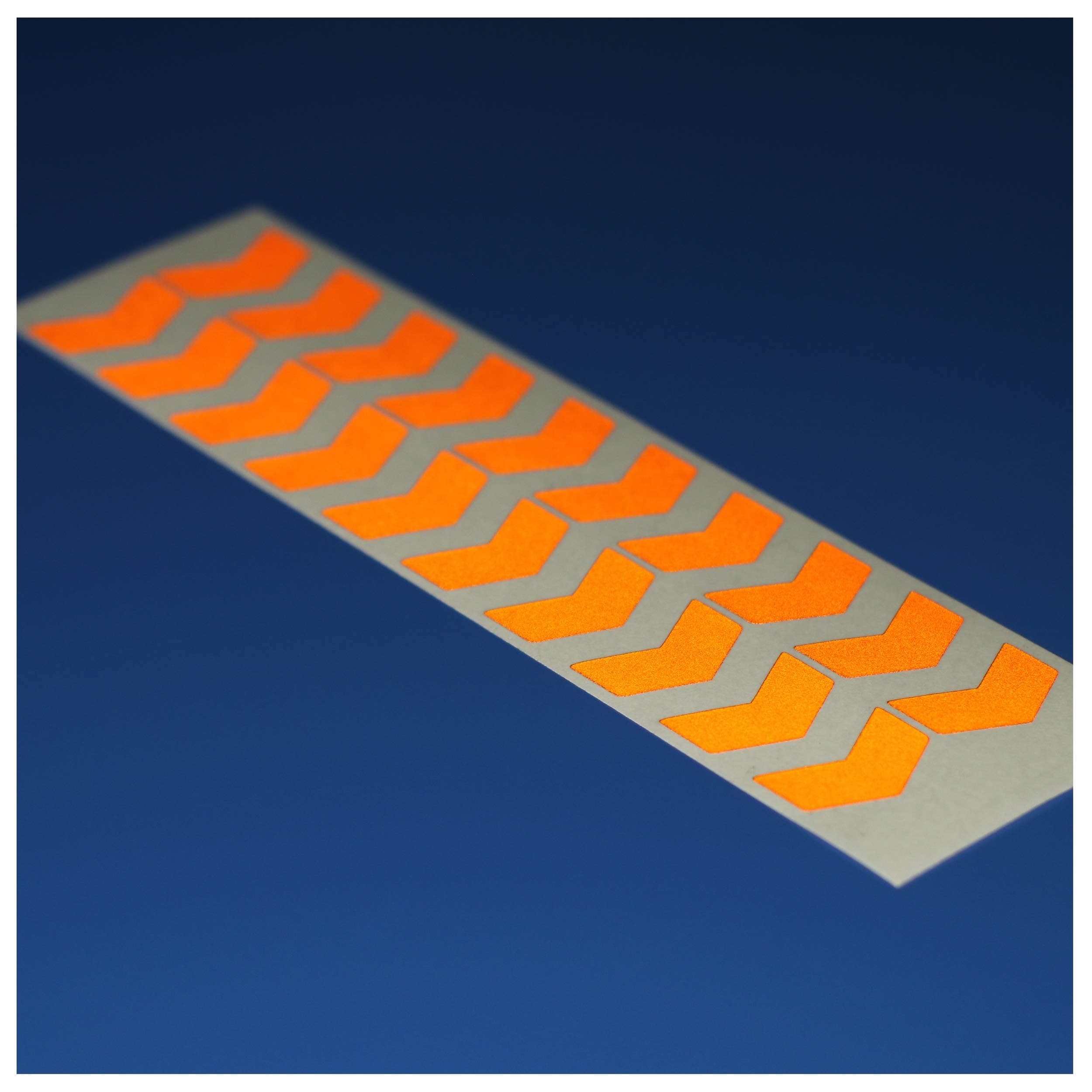Safe-Tee Reflective Orange 1 INCH Chevron Stickers