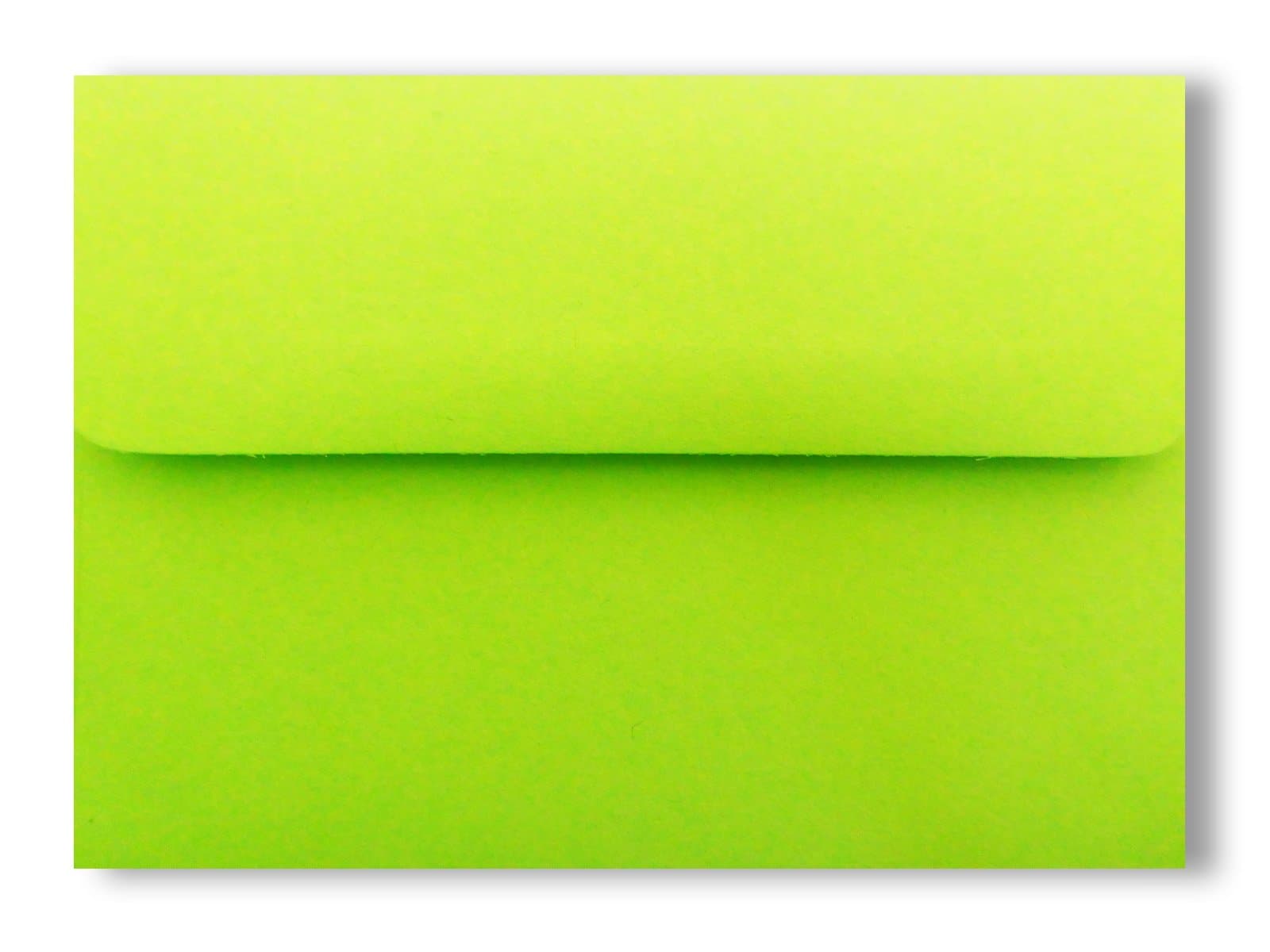 Lime Green 50 Boxed A6 (4-3/4 x 6-1/2) Envelopes for 4-1/2 x 6-1/4 Greeting Cards Invitations Announcements Showers from The Envelope Gallery