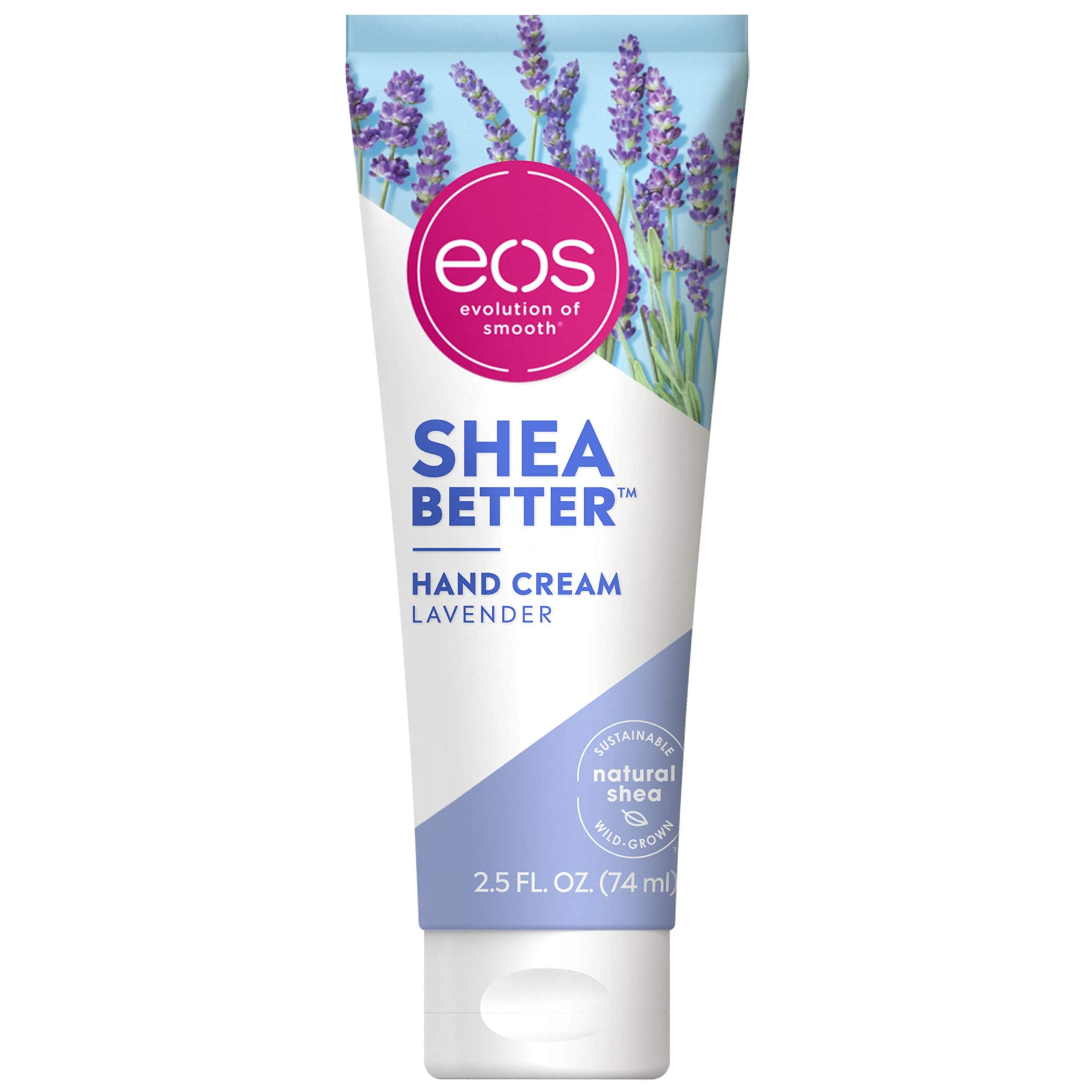 eos Shea Better Hand Cream - Lavender | 24 Hour Hydration that Lasts through Handwashing | Fast-Absorbing & Non-Greasy | 2.5 oz