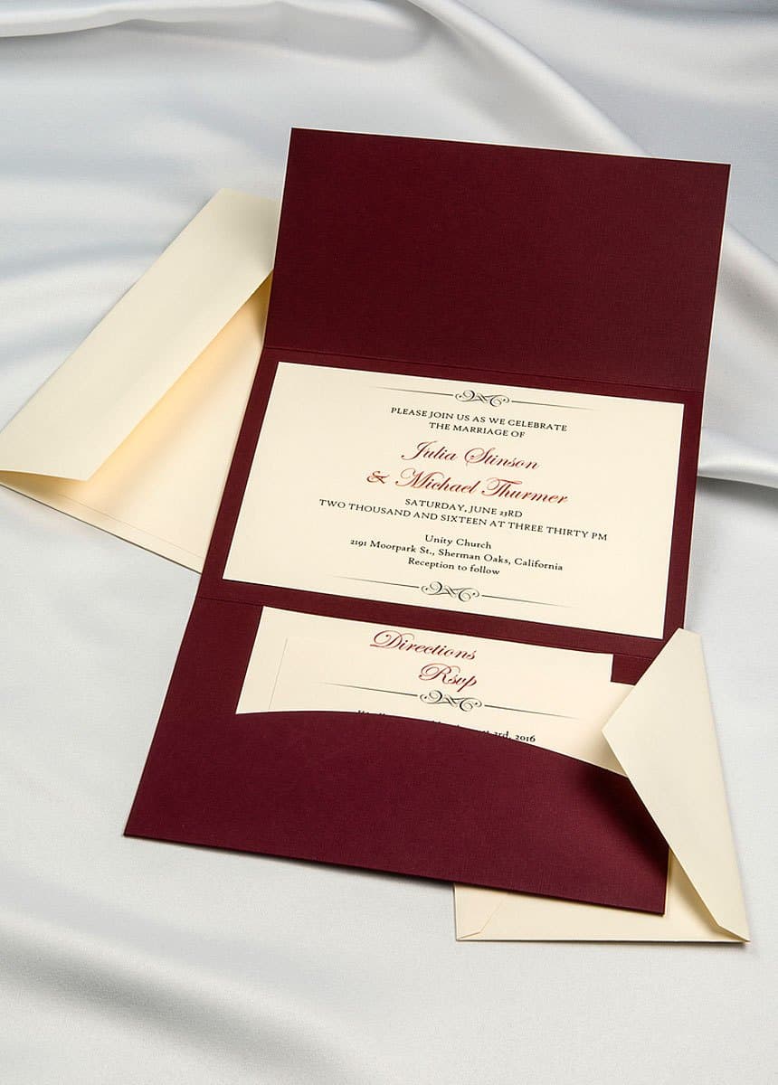 Invitation Kit - Burgundy - Pack of 20