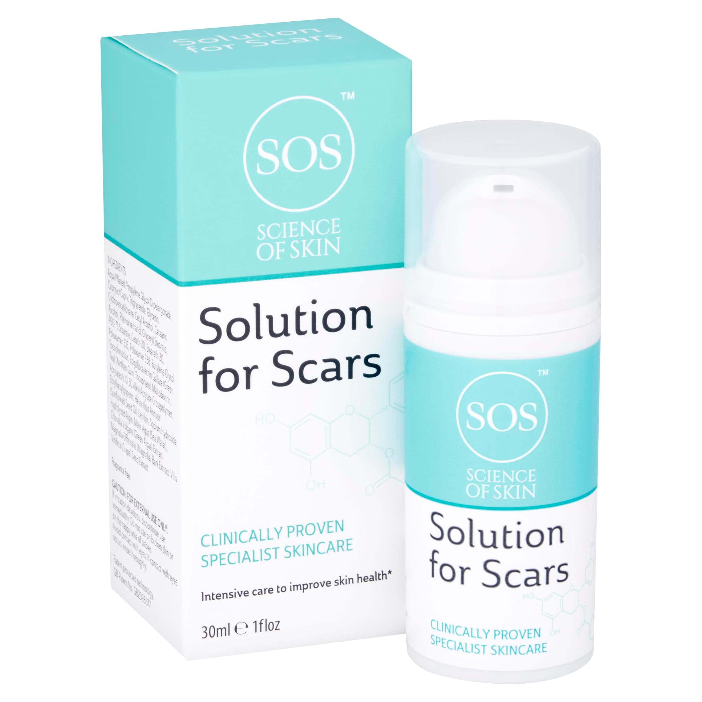 Science of Skin Solution for Scars-Clinically Proven Scar Cream. Visibly Improves Appearance of Scars. Improves Scar Hydration and Mobility.