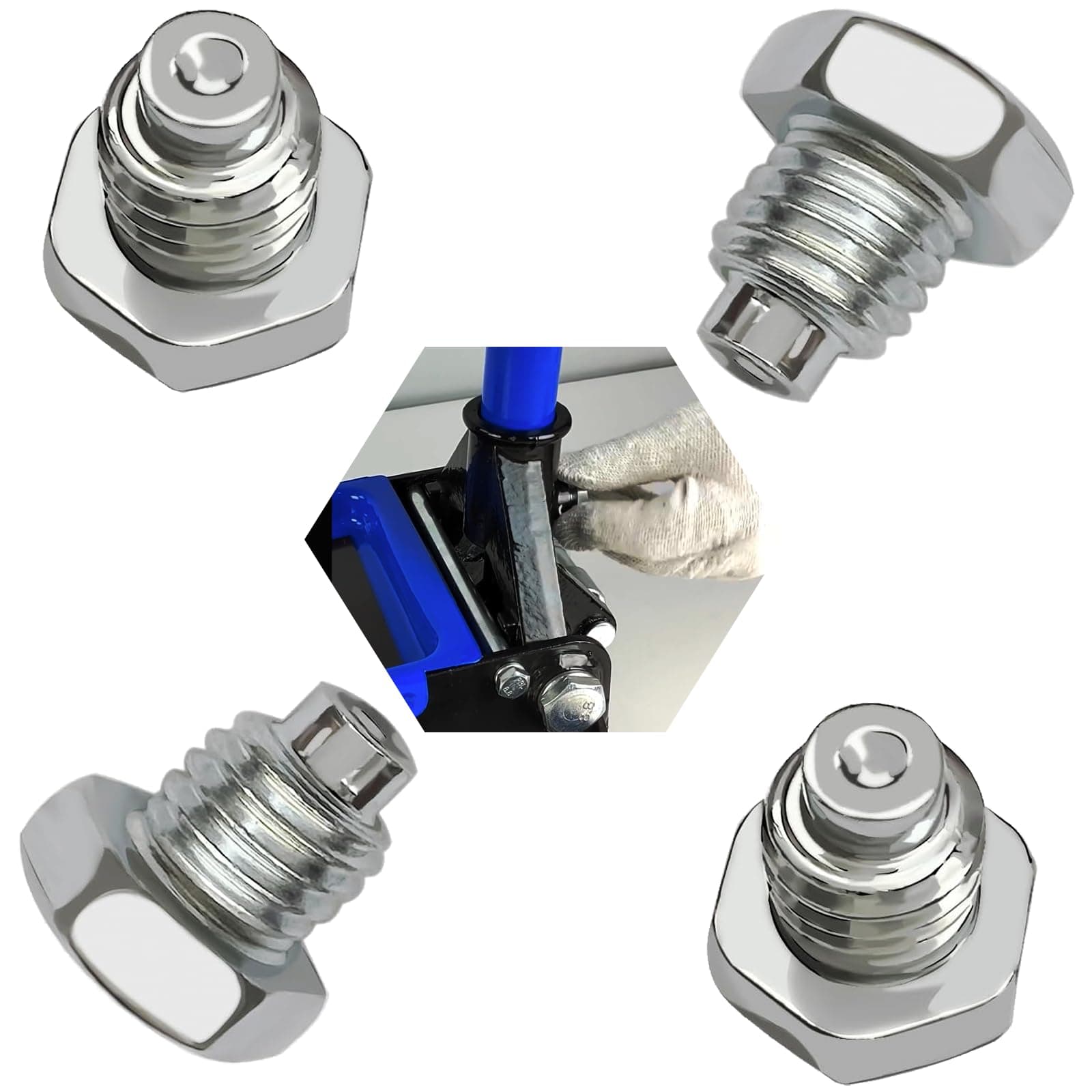 Handle Screws Floor Jacks Bolt - 4 PCS SAN AUSTIN Floor Jack Handle Bolts, Horizontal Car Floor Jack Handle Screws, Floor Jack Handle Replacement Fixed Parts for 3 Ton 4 Ton Hydraulic Top Handle