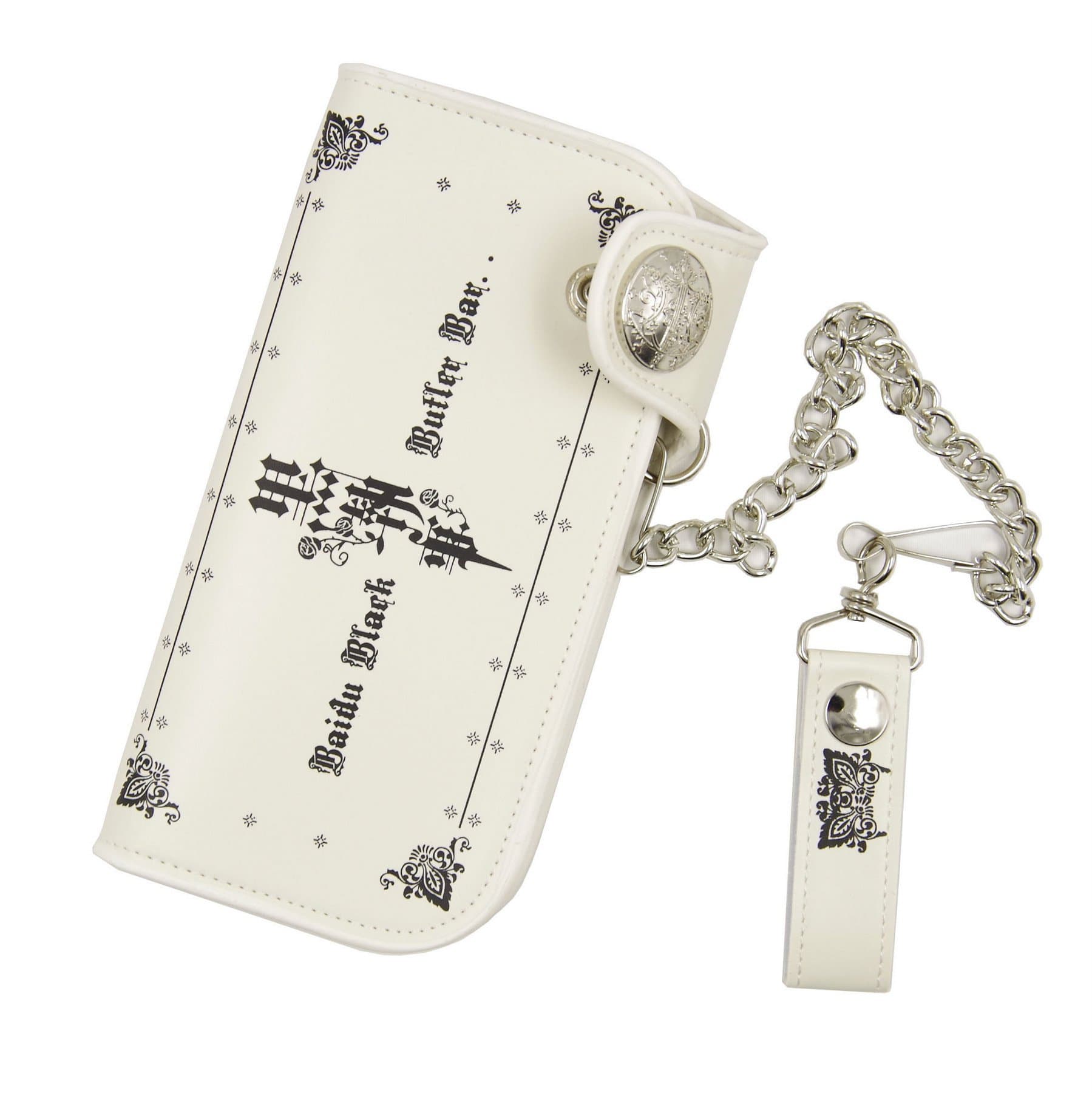 Black Butler Kuroshitsuji Long Bifold Wallet (White)