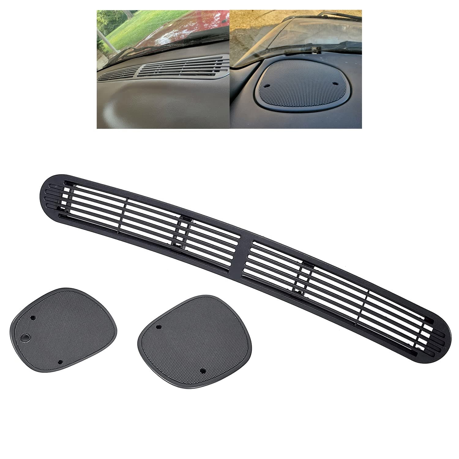 ECOTRIC Dash Defrost Vent Cover Left Right Speaker Grille Set for 1998-2005 Chevrolet S10 GMC Jimmy Sonoma/Oldsmobile Bravada/Blazer