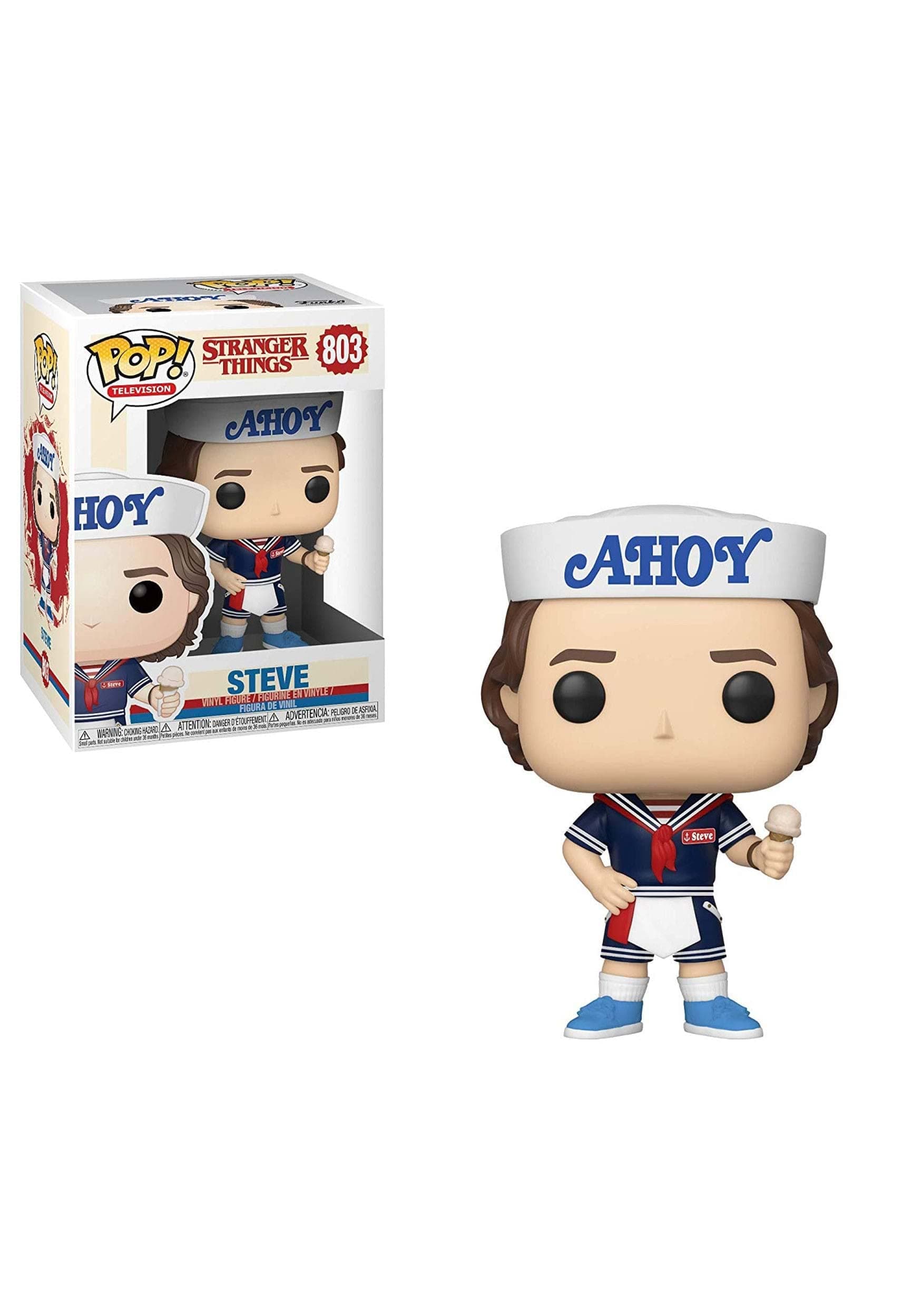 Pop Television: Stranger Things - Steve Harrington with Hat & Ice Cream - Collectable Vinyl Figure - Gift Idea - Official Merchandise - Toys for Kids & Adults - Fantasy Fans