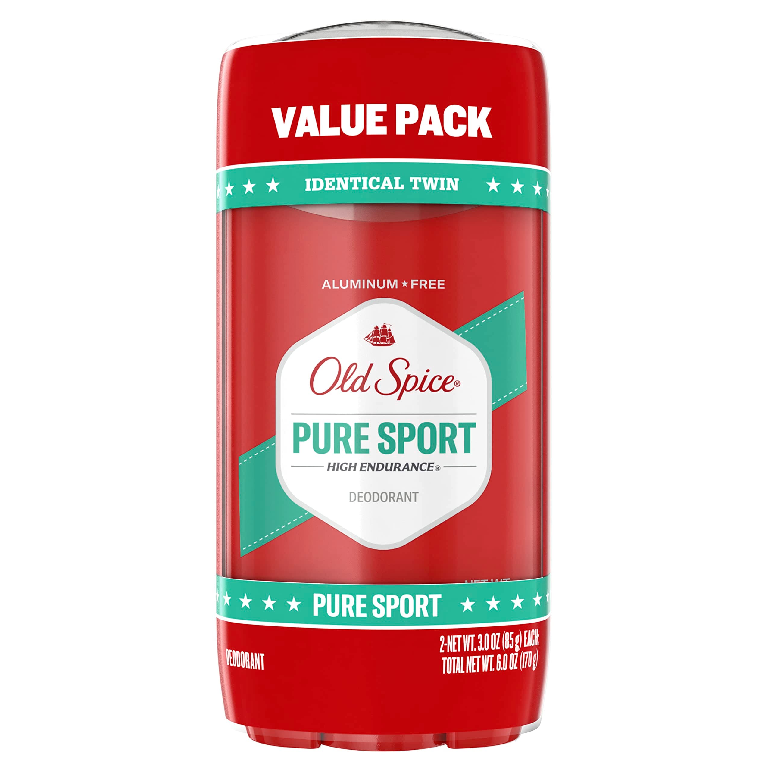 Endurance Pure Sport Deodorant Twin Pack Old Spice 2 x 3 oz Deodorant Stick For Unisex