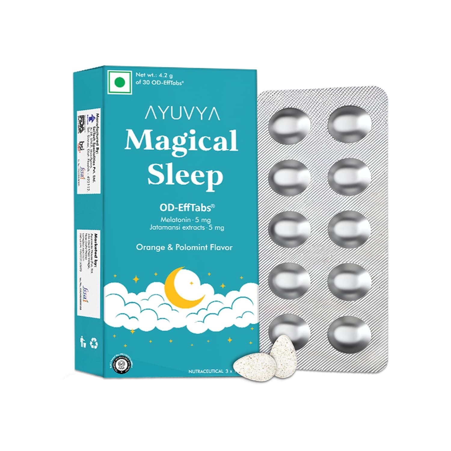 Magical Sleep Support Melatonin Effervescent Pills - Natural Sleep | Night Time Sleep Aid & For Morning Energy | As Seen on Shark Tank