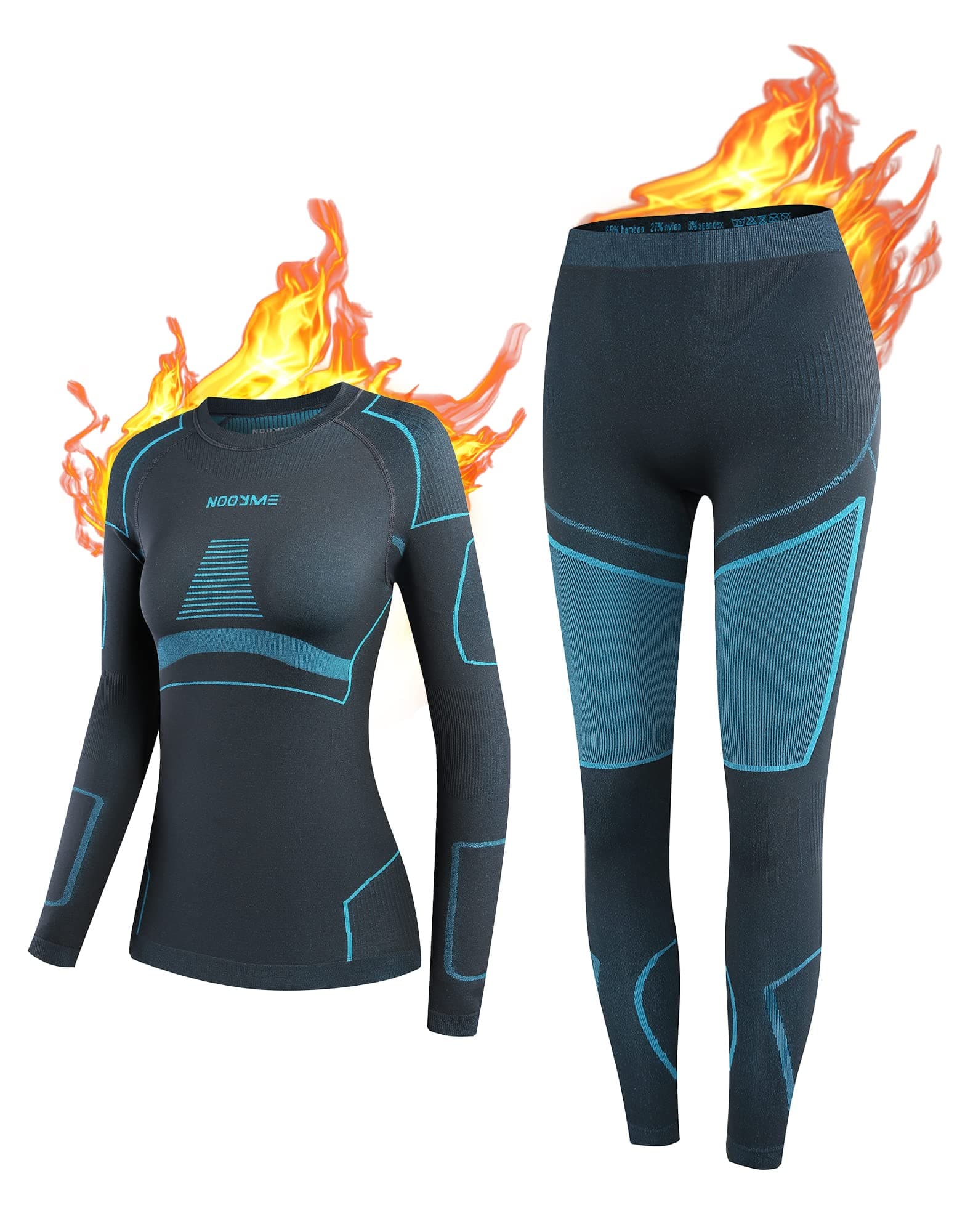 NOOYME Thermal Underwear Base Layer for Women, Long Johns for Cold Weather