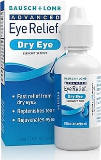 Bausch & Lomb Advanced Eye Relief, Lubricant Eyedrops for Dry Eye, Moisturizing & Soothing, Replenishes Tears for Fast & Long-Lasting Relief, 1 Fl Oz (Pack of 3)