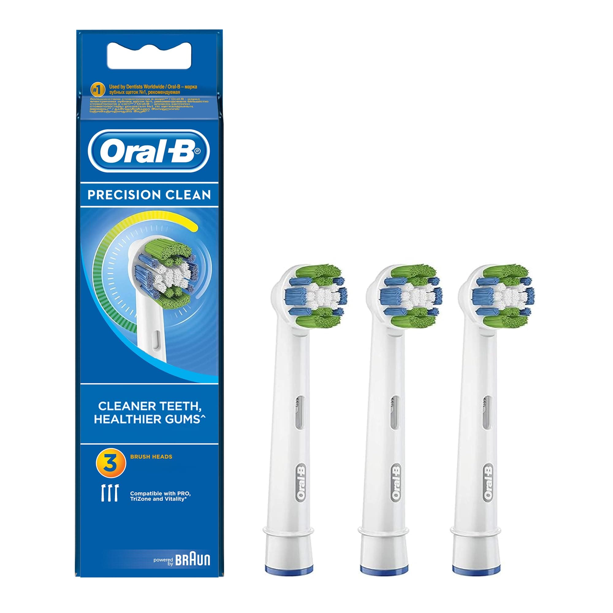 Oral B Precision Clean EB 20 Replacement Heads For Toothbrush (Replacement Brush Head) 3 pc