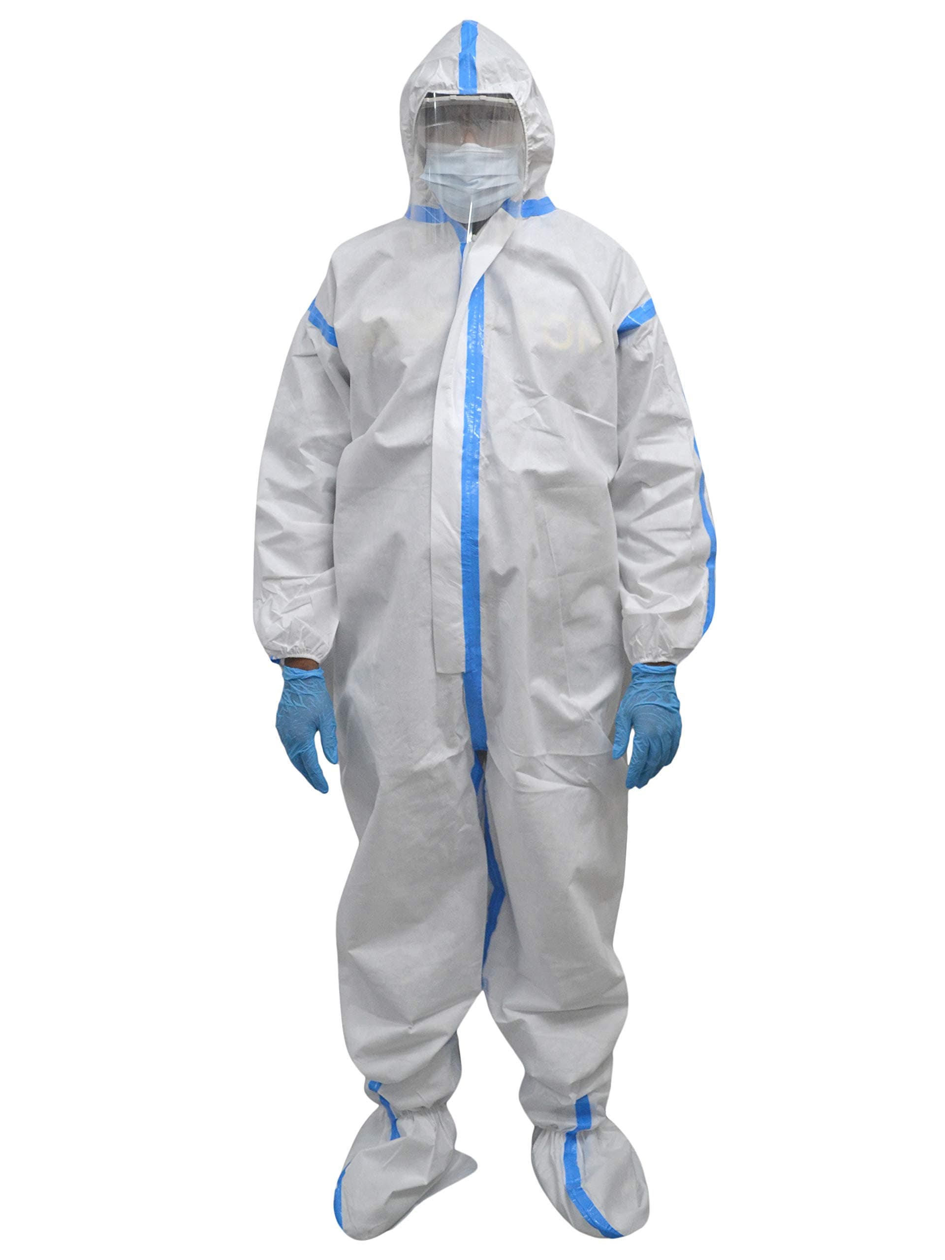 GLORYBOYZ DRDO & SITRA Certified Disposable Thermoplastic Polypropylene 60 GSM Standard Size PPE Full Kit (1)