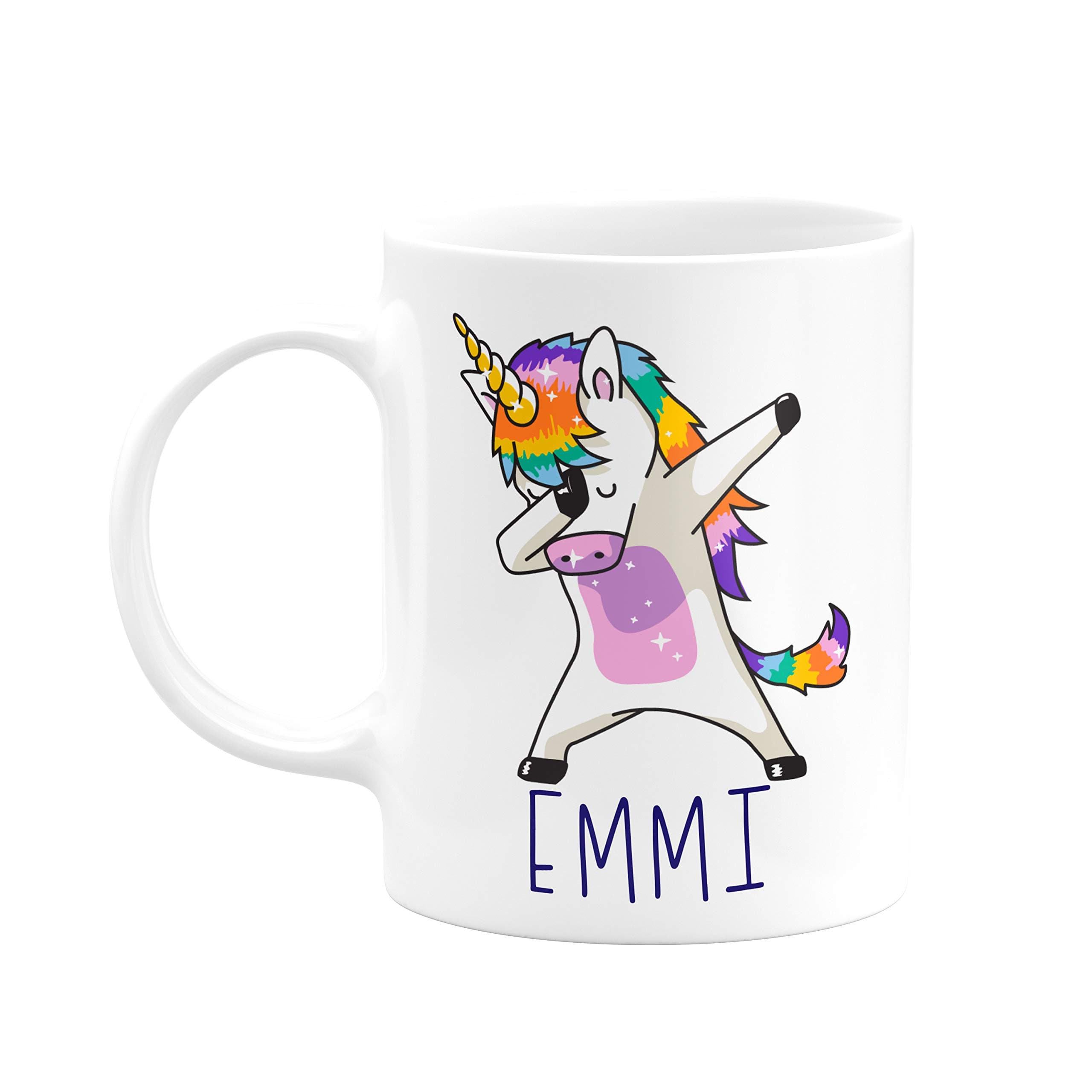 Personalized Coffee Mugs, Dabbing Unicorn Coffee Mug with Name, 11 Oz - Custom Unicorn Gifts