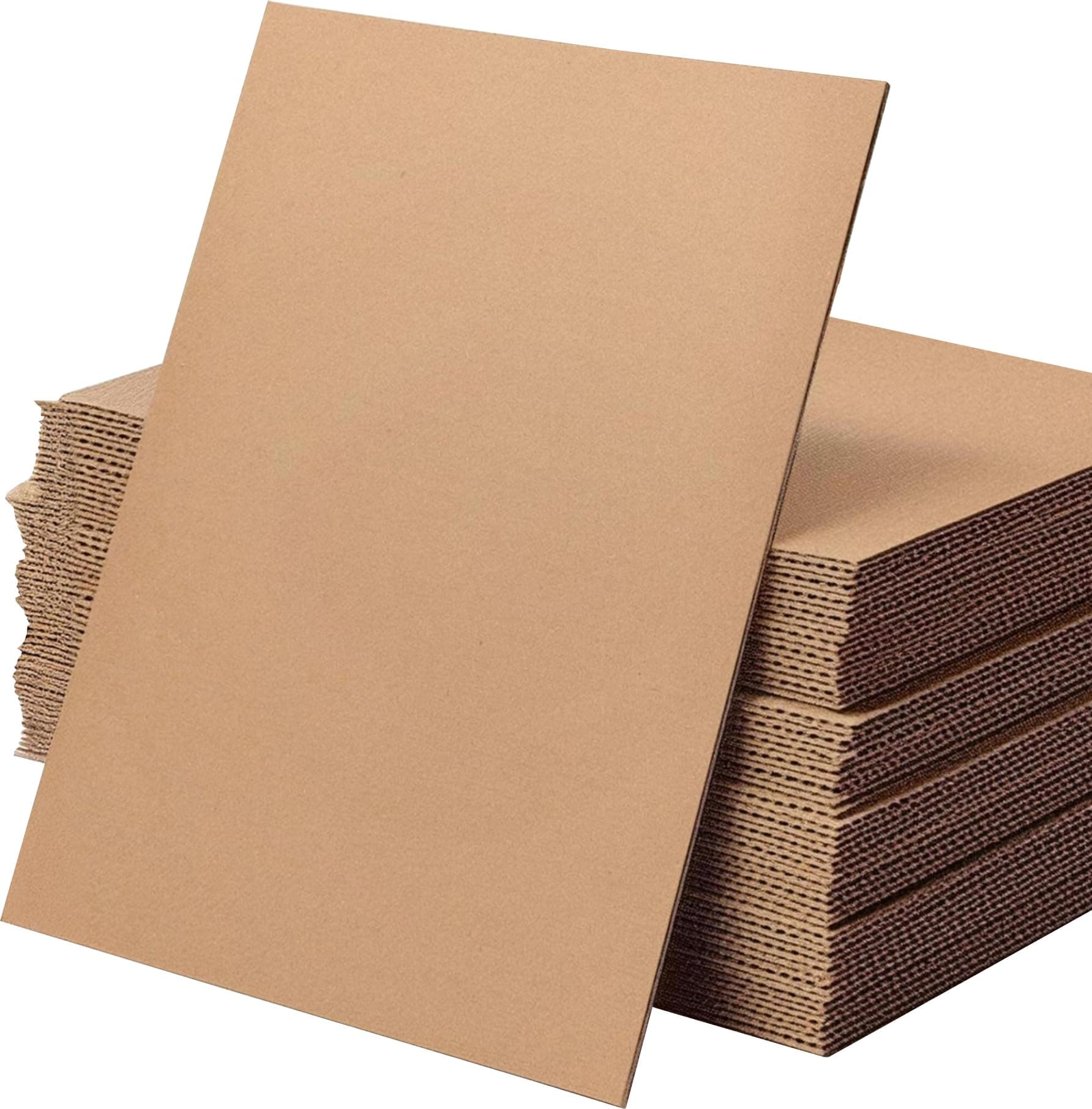 HYFY 15 Pack A4 Flat Corrugated Cardboard Sheets 3PLY Brown Inserts Squares Separators for Shipping Arts & Crafts, Mailing 21x29.7cm