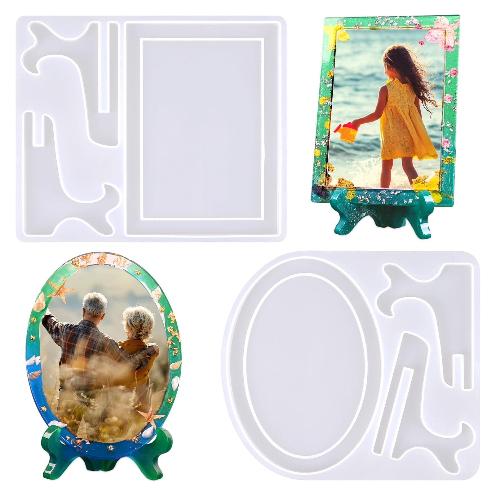 Photo Frame Resin Molds with Stand Holder