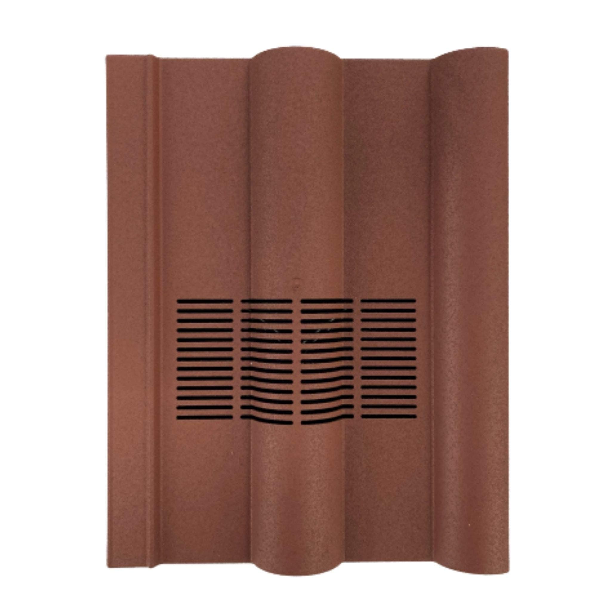 Beddoes Products Inline Double Roman Vent Tile for Roof Ventilation (Antique Red - Granular/Sanded)