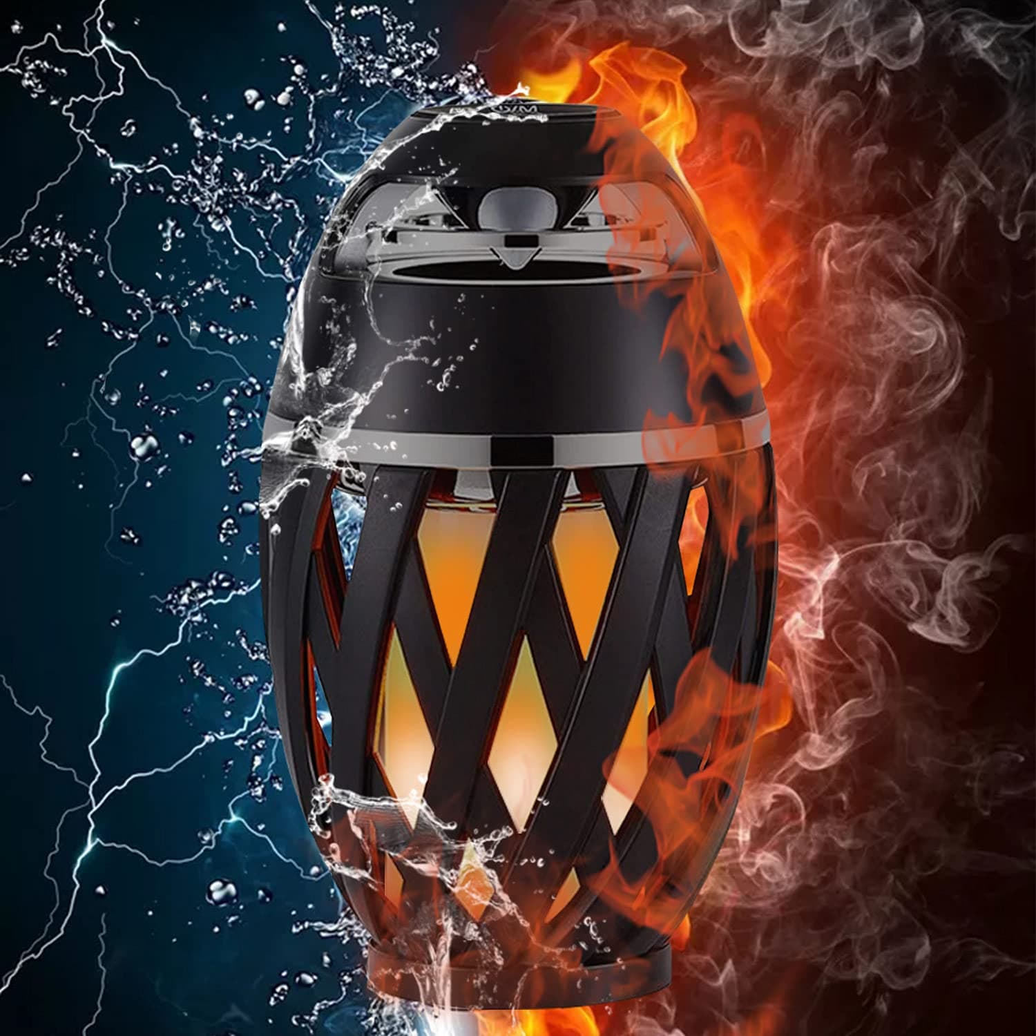 CaoMuKin Led Flame Speaker,Portable Outdoor Bluetooth Speaker,Led Flame Table Lamps/Lanterns Waterproof for Garden Patio Home Party 8H Playingtime Gift for Teenagers……