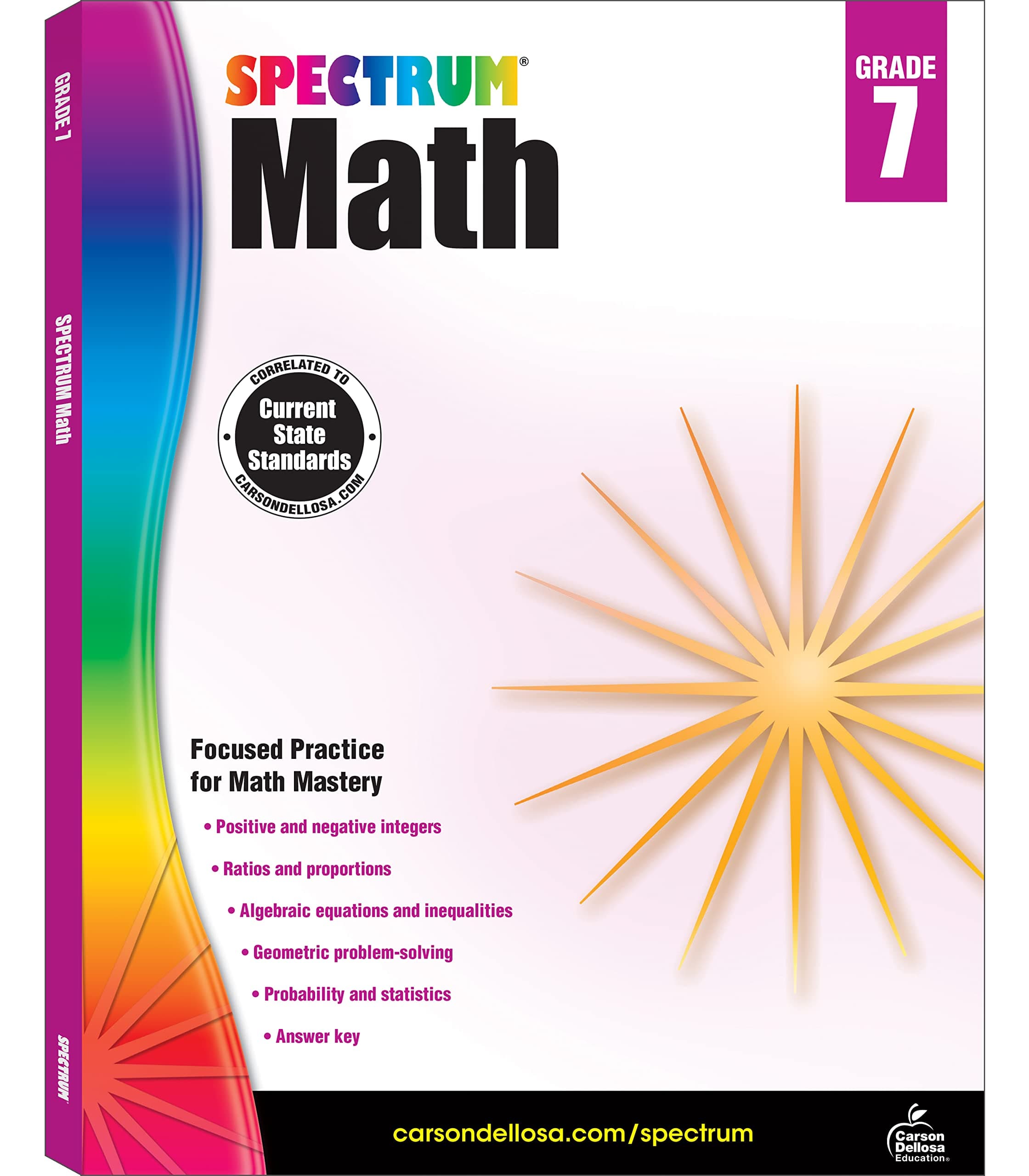 Spectrum 5th Grade Math Workbooks, Fractions, Geometry, Algebra Prep, Decimals, Volume, Area, Graphing, and More Mathematics, Classroom or Homeschool Curriculum