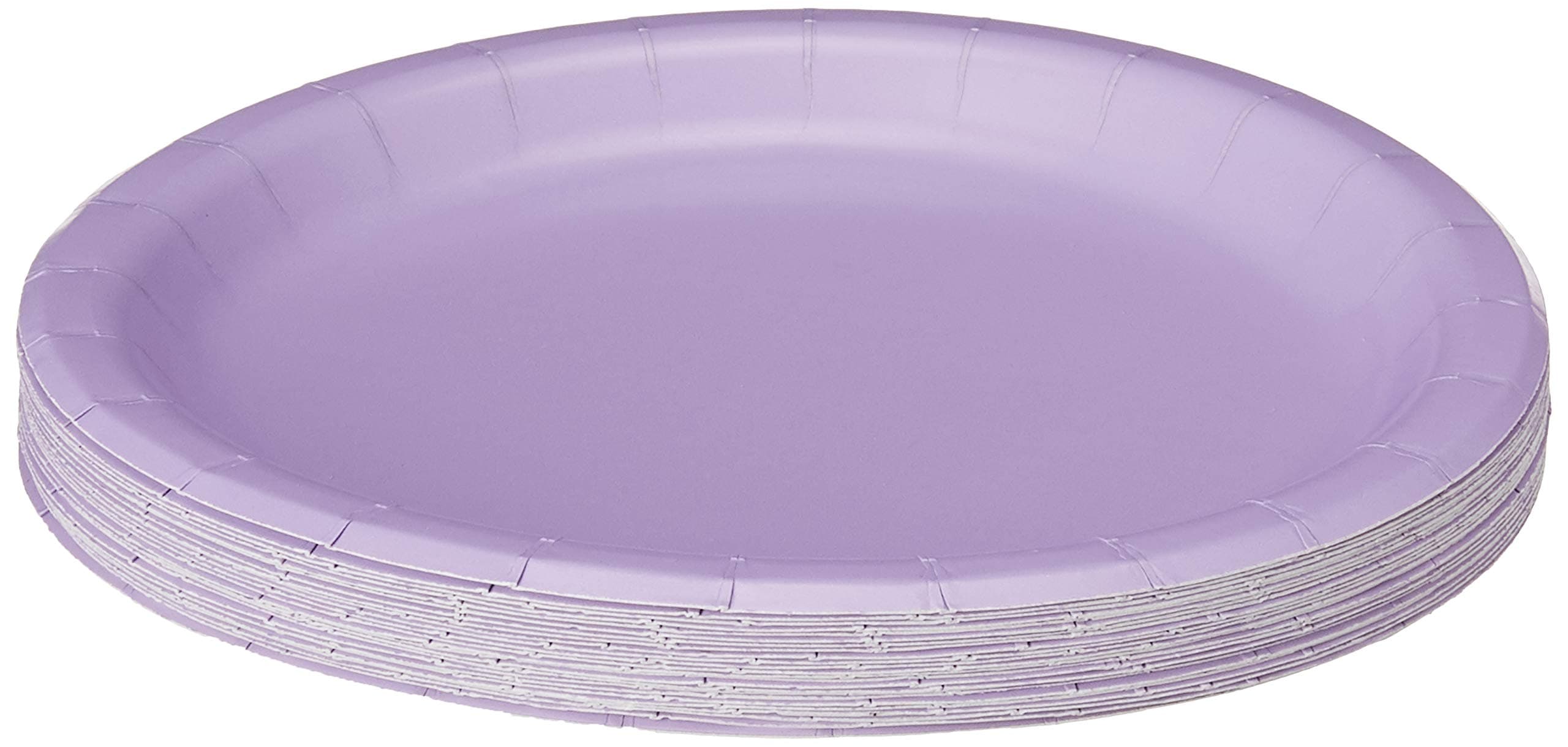 Touch of Color 24 Count Paper Dessert Plates, Luscious Lavender