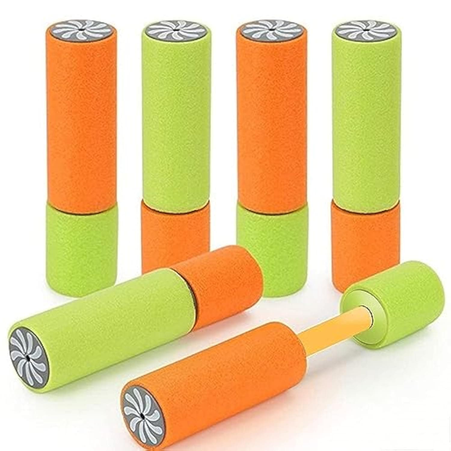 6pcs Mini EVa Water Pistol Shooter Straight Bubble Pull High Pressure Watering Toys Outdoor Beach Swimming Shooting Toy