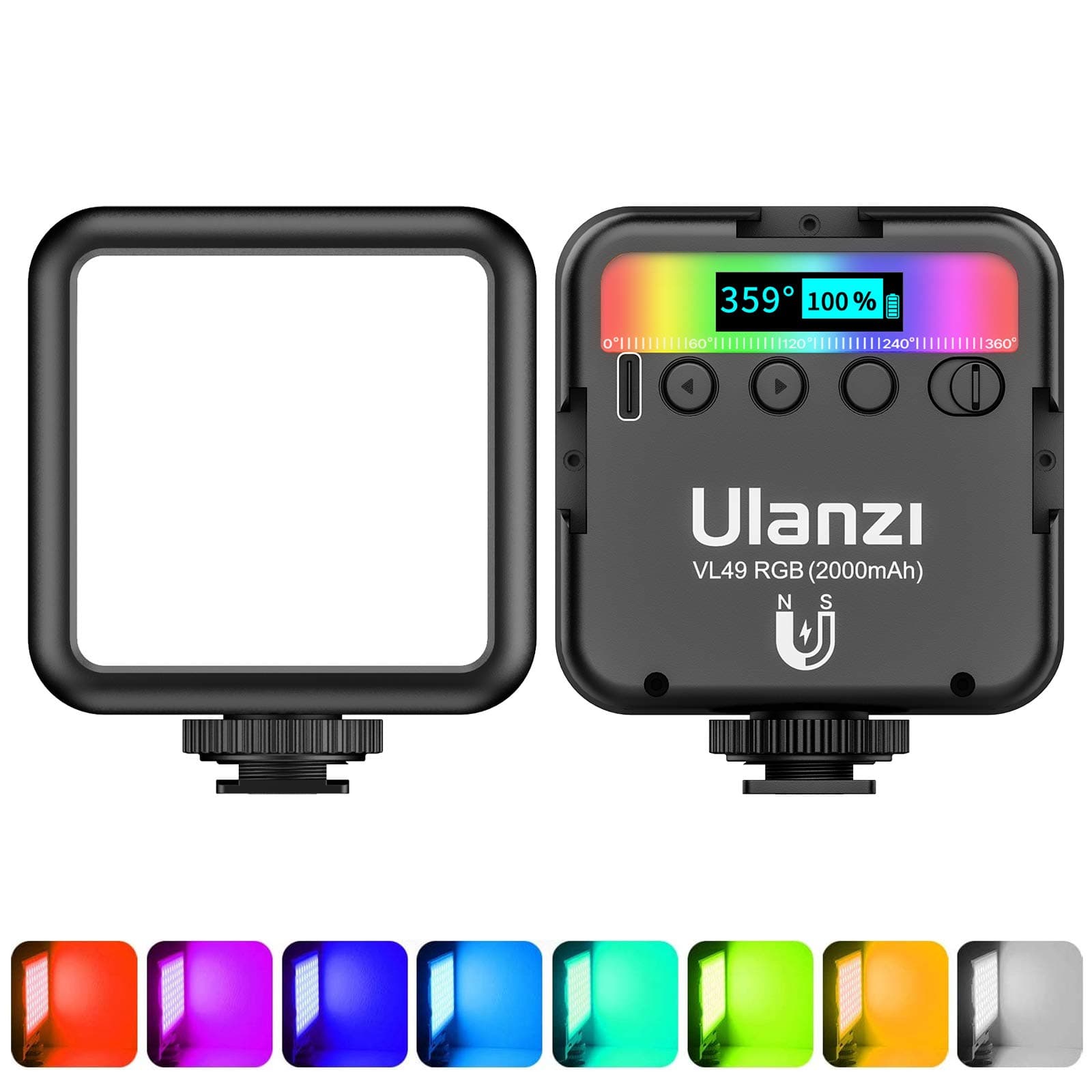 ULANZI VL49 Black RGB LED Video Light