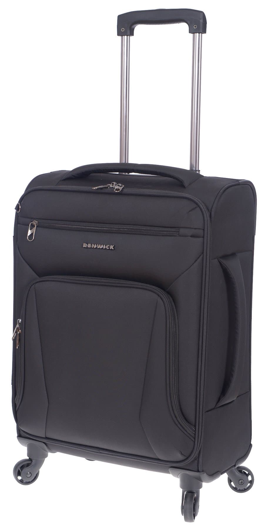 Renwick 24 Inch Softside Lightweight Luggage Spinner Suitcase Black