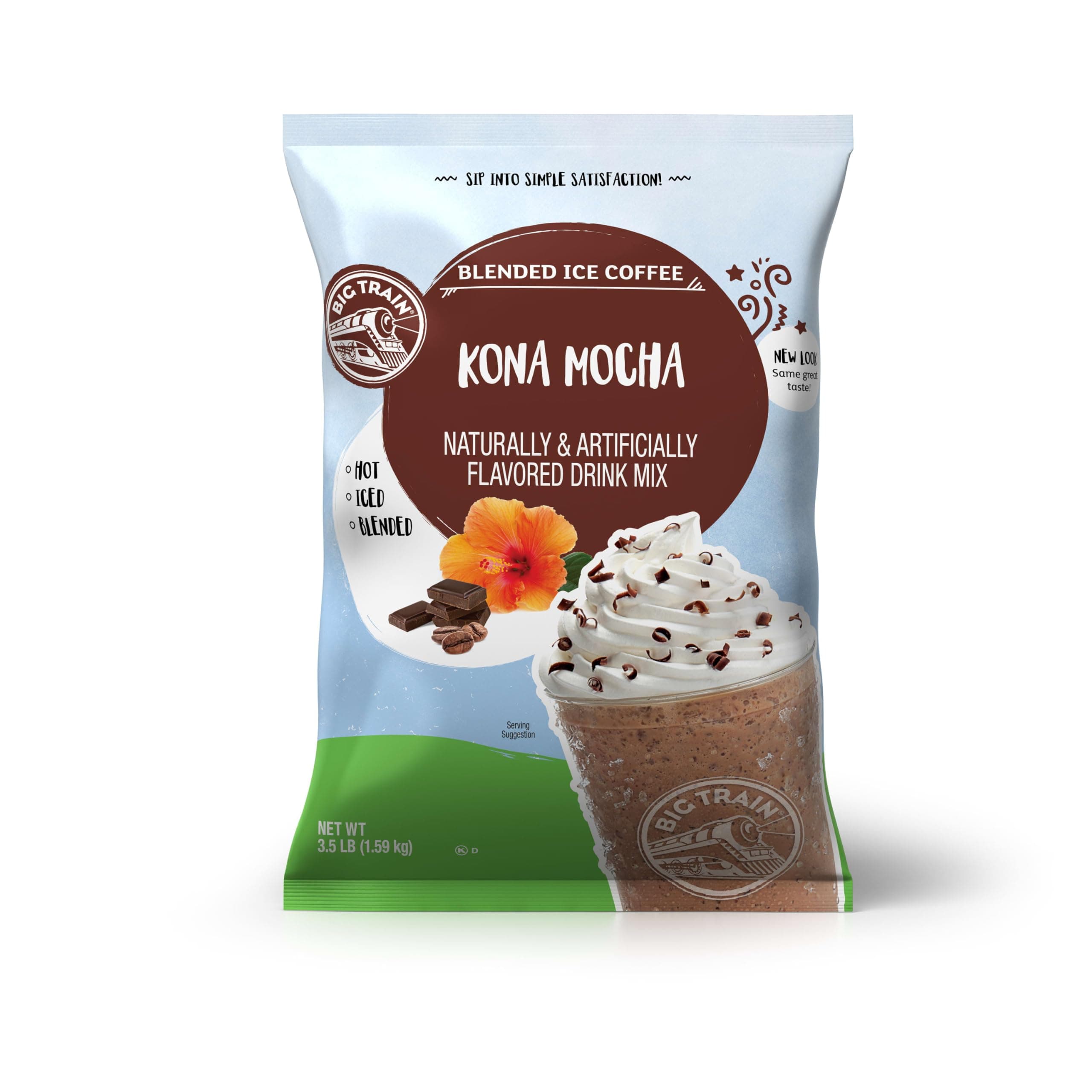 Big Train Kona Mocha Blended Ice Coffee Beverage Mix, 3.5 Pound (Pack of 1)