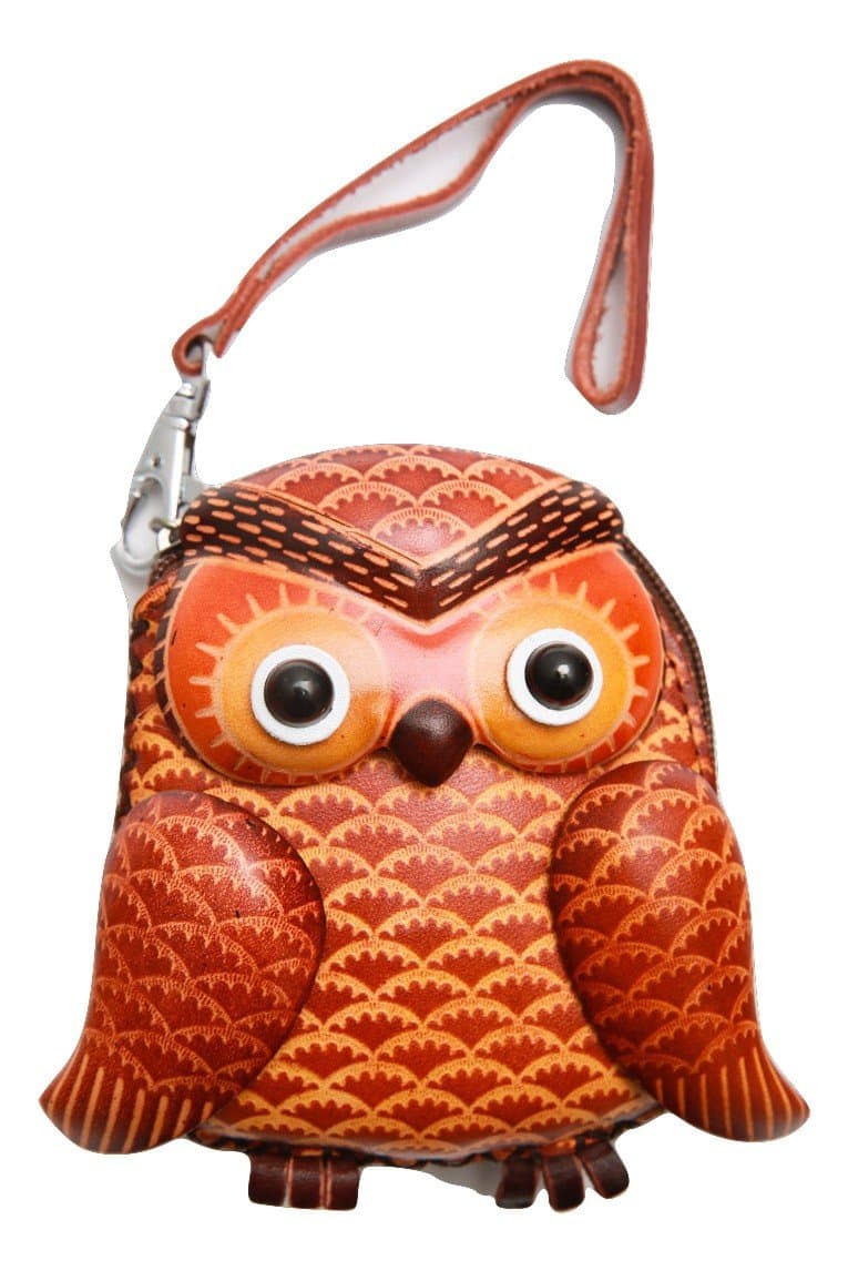 Women's Handmade Leather Owl Purse