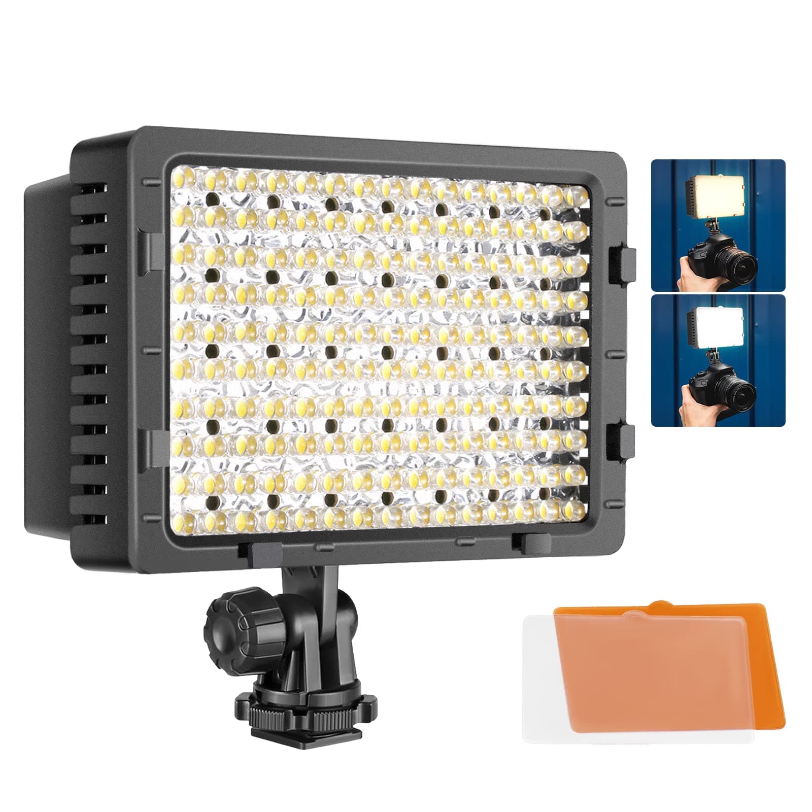 NEEWER® 160 LED CN-160 Dimmable Ultra High Power Panel Digital Camera/Camcorder Video Light, LED Light compatible with Canon, Nikon, Pentax, Panasonic,SONY, Samsung and Olympus Digital SLR Cameras