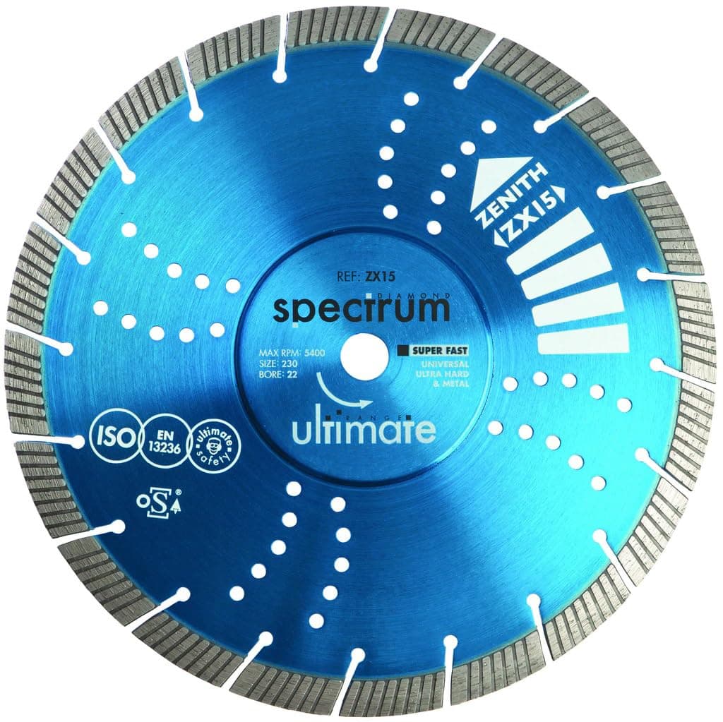 Ultimate Zenith Diamond Blade - Universal / Ultra Hard - 230/22.23mm