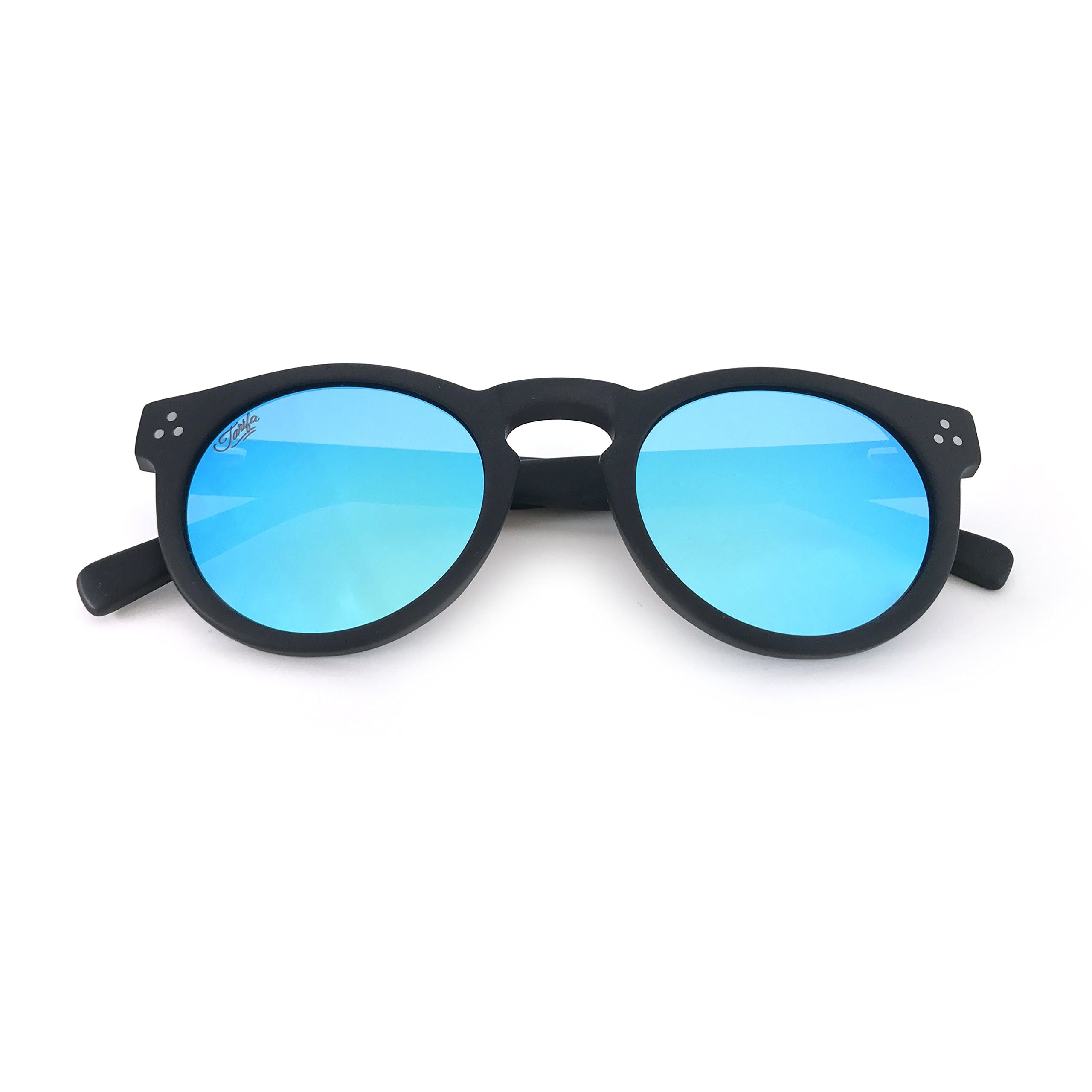Tarifa Round Sunglasses with Polarized Mirrored Lenses