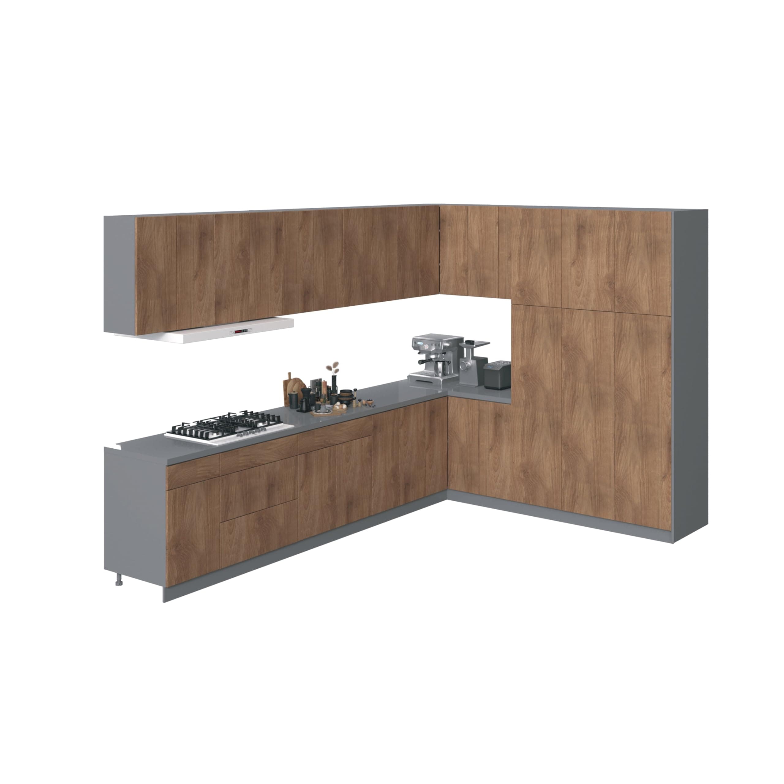 Kitchen Timeless Collection Natural Teak Color Base Size 12Ft Wide