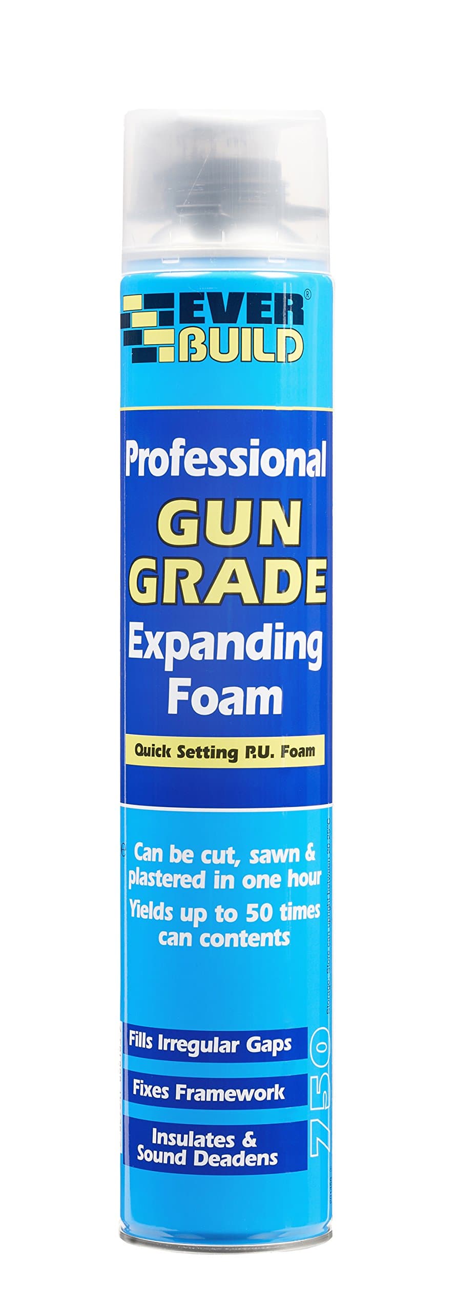 Everbuild Professional Quick Setting Gun Grade Expanding Foam, 750 ml