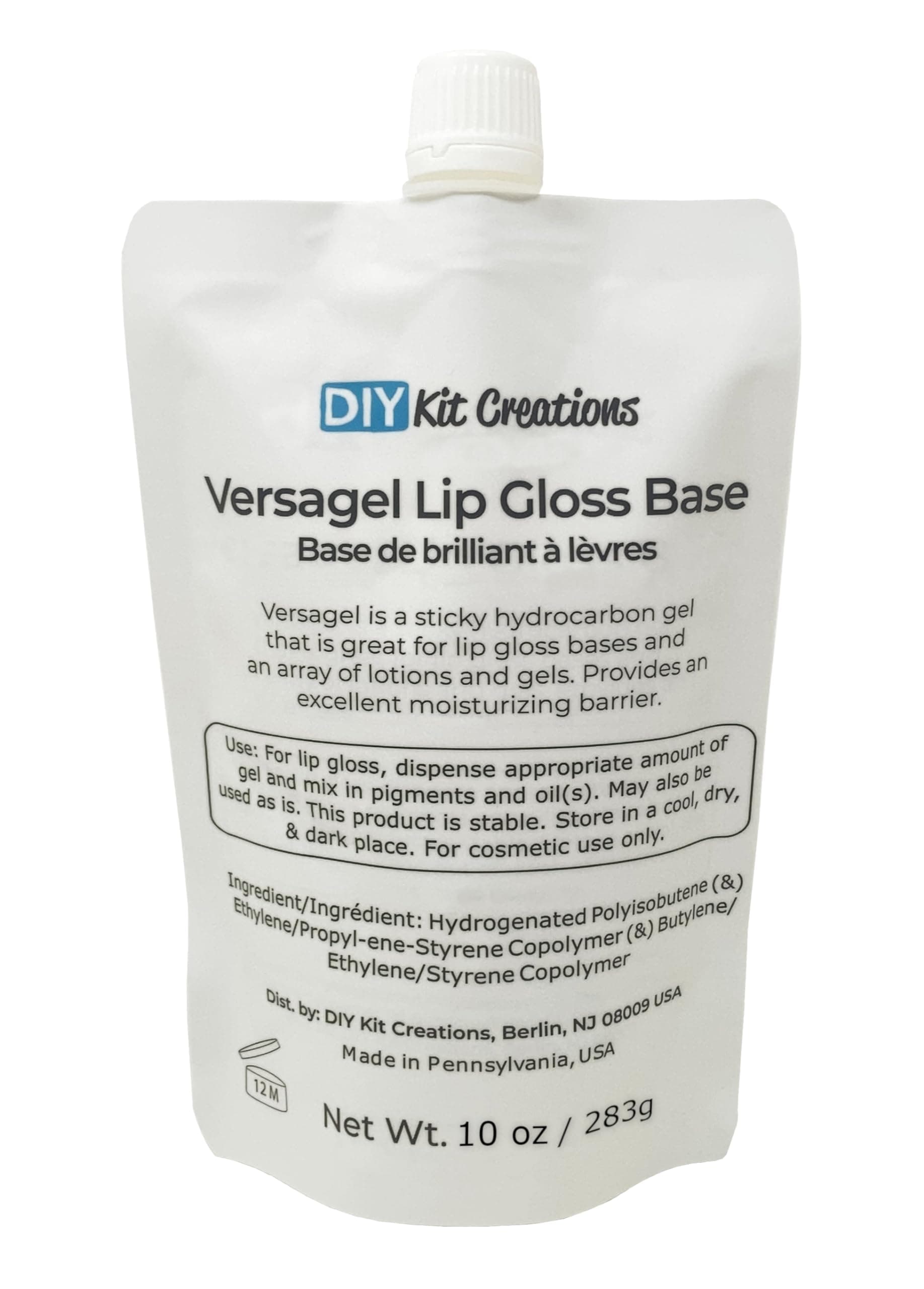 Versagel Lip Gloss Base, Translucent Finish, (10 ounce pouch) - Transparent